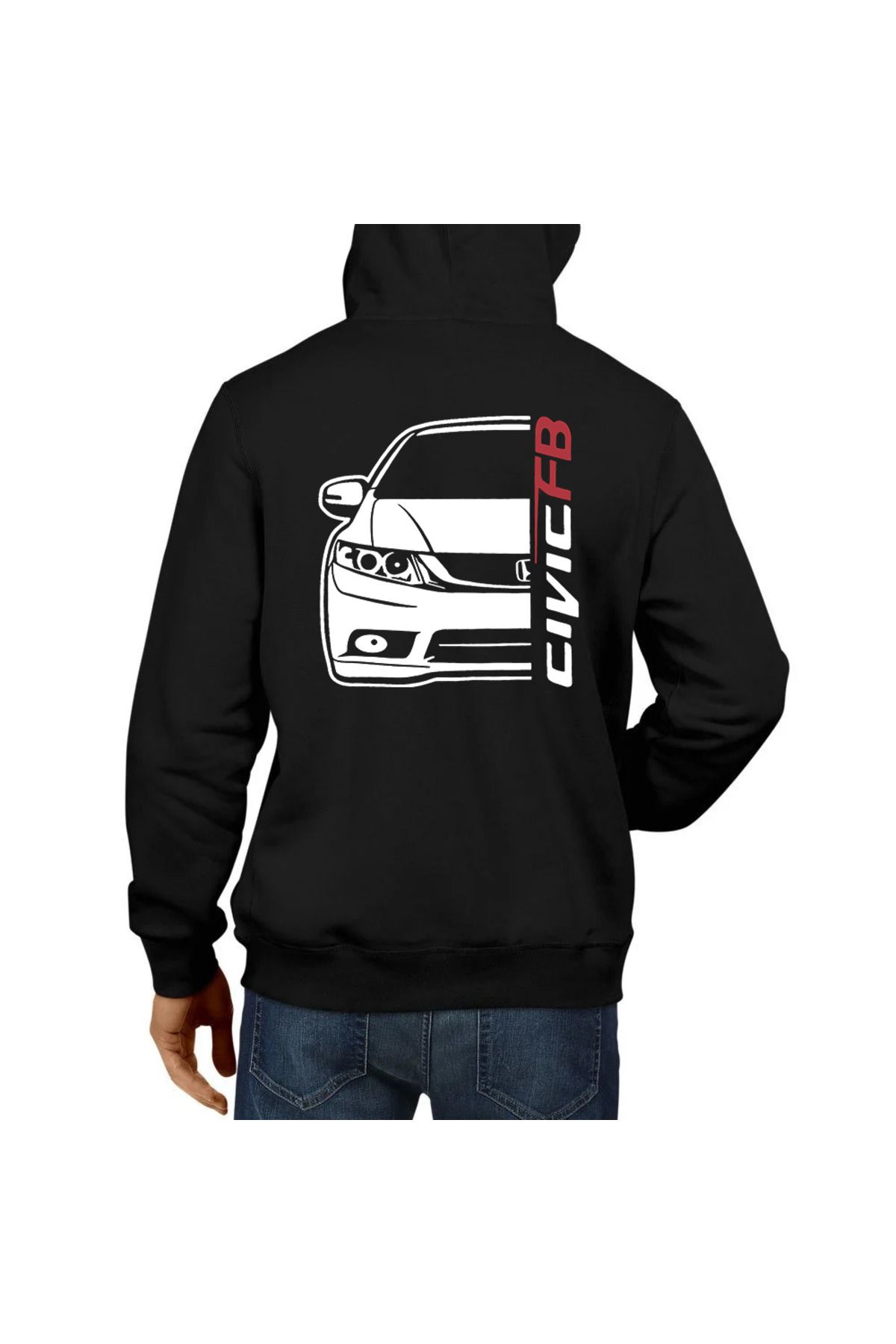 Pisa Art Honda Civic Fb Back Design Zippered Sweatshirt 24 Unisex