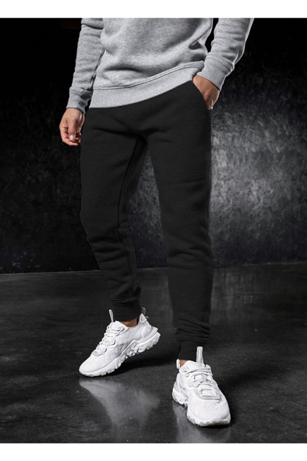 Relax family xf Men s Winter Sweatpants Skinny Leg Jogger Black