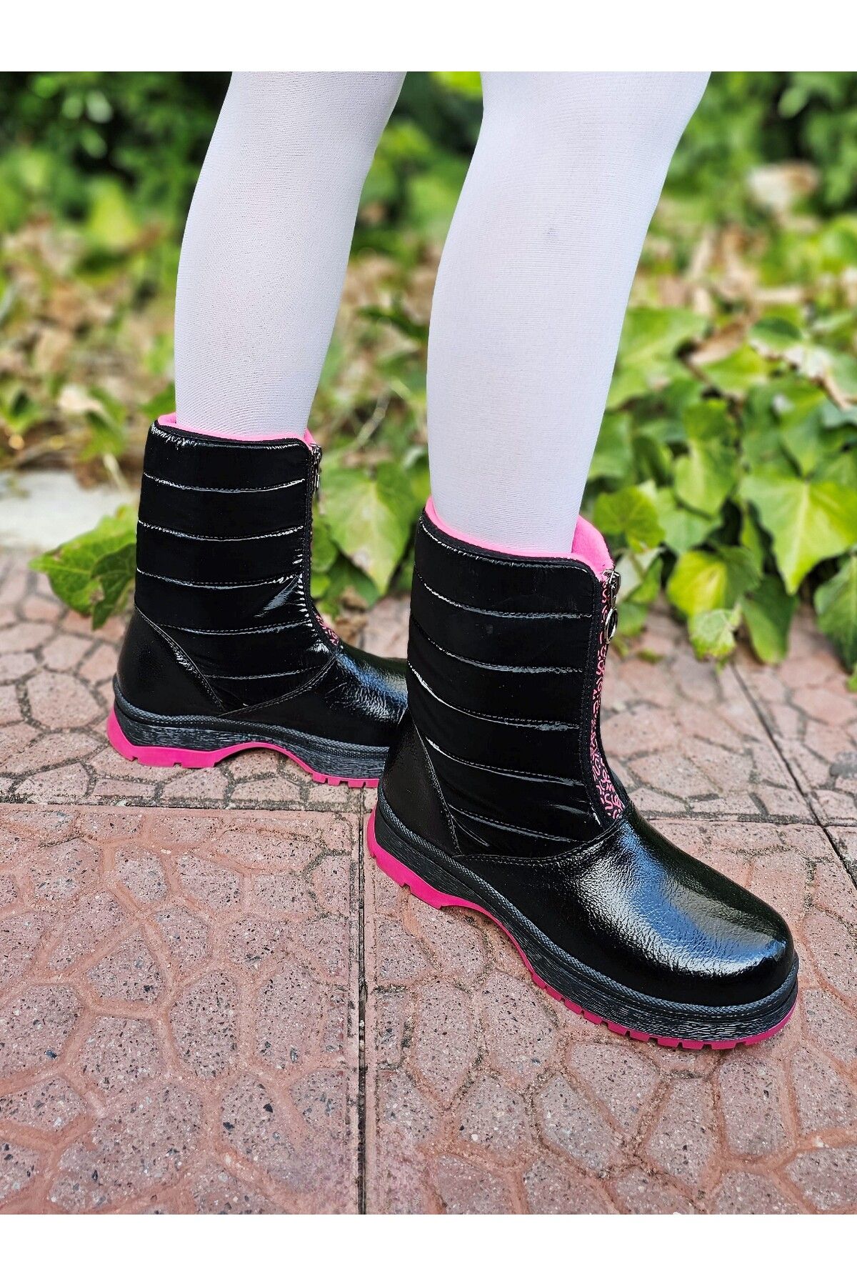 EPTC Wide Fit Girls Front Zippered Waterproof Anti Slip Thick