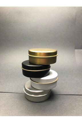100 CC METAL KUTU - GOLD -GÜMÜŞ-BEYAZ-SİYAH TENEKE KUTU - KÜÇÜK METAL KUTU -METAL TENEKE KUTU 4 ADET Image 0