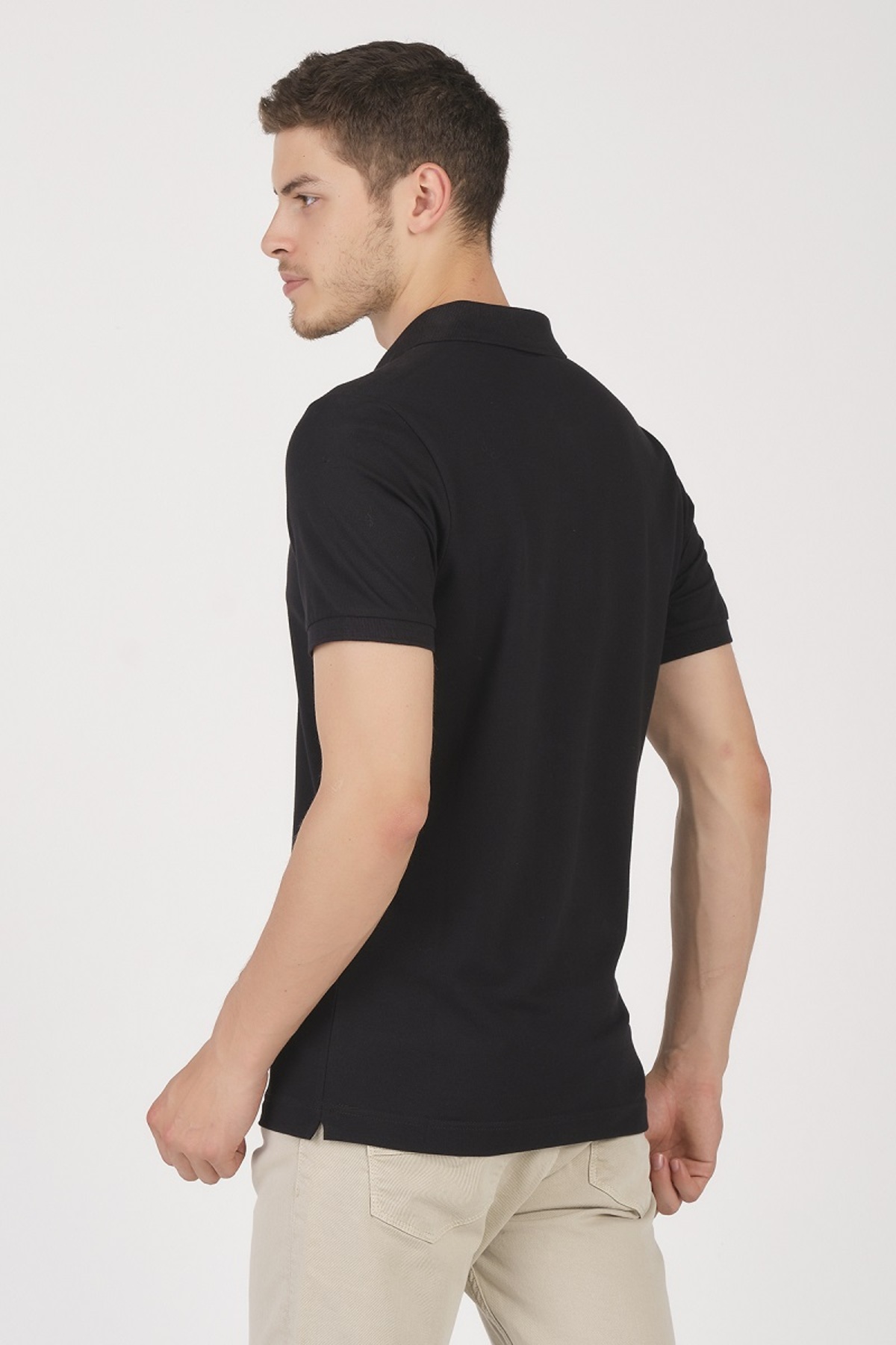 Classic Cotton Comfort Comfort Men's Polo Yaka T -shirt