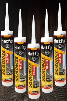 5 Adet Hatfix Silikonize Beyaz Mastik 450gr (hf-450) Image 0