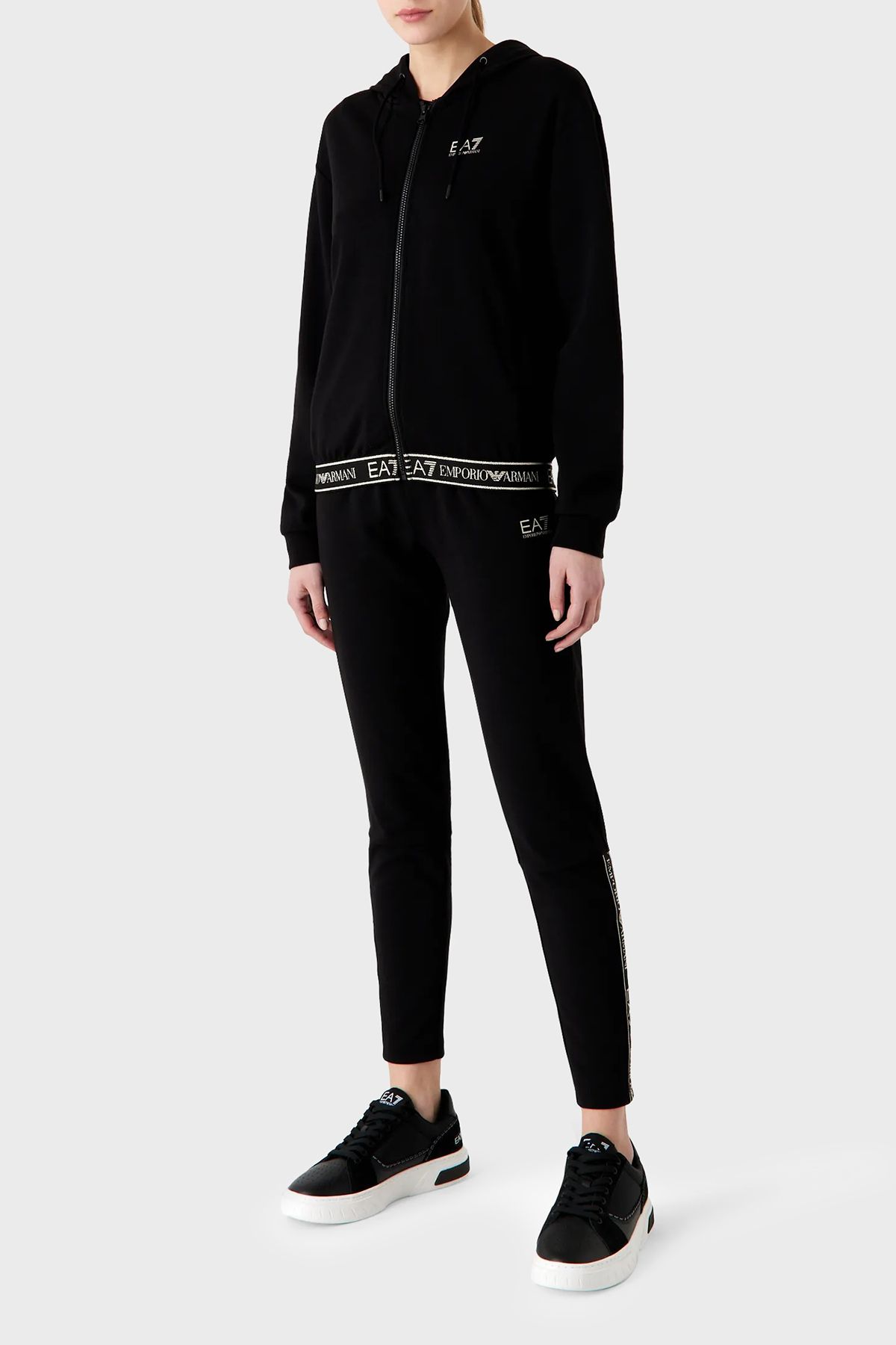 Armani slim fit tracksuit store
