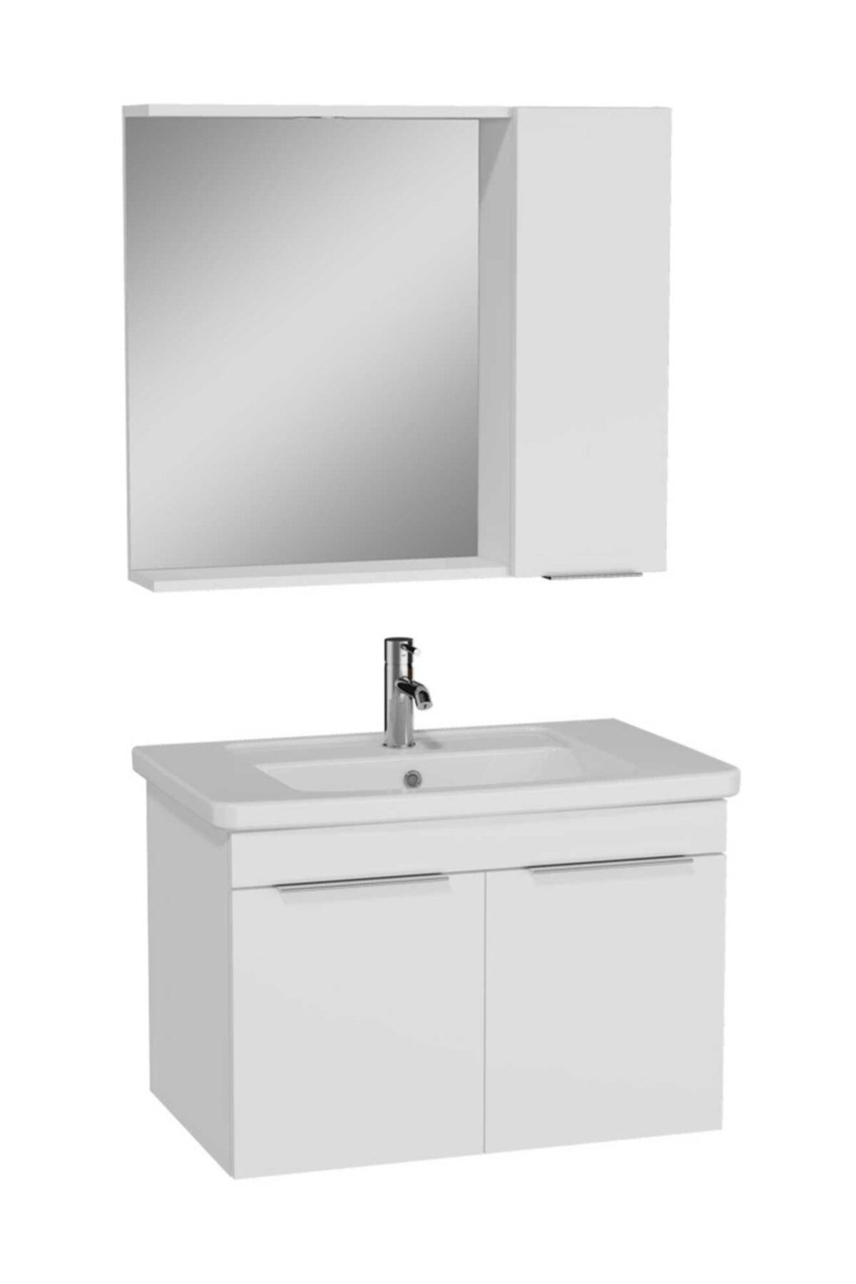 vitra quadrum banyo dolabi seti kapakli 80 cm beyaz fiyati yorumlari trendyol