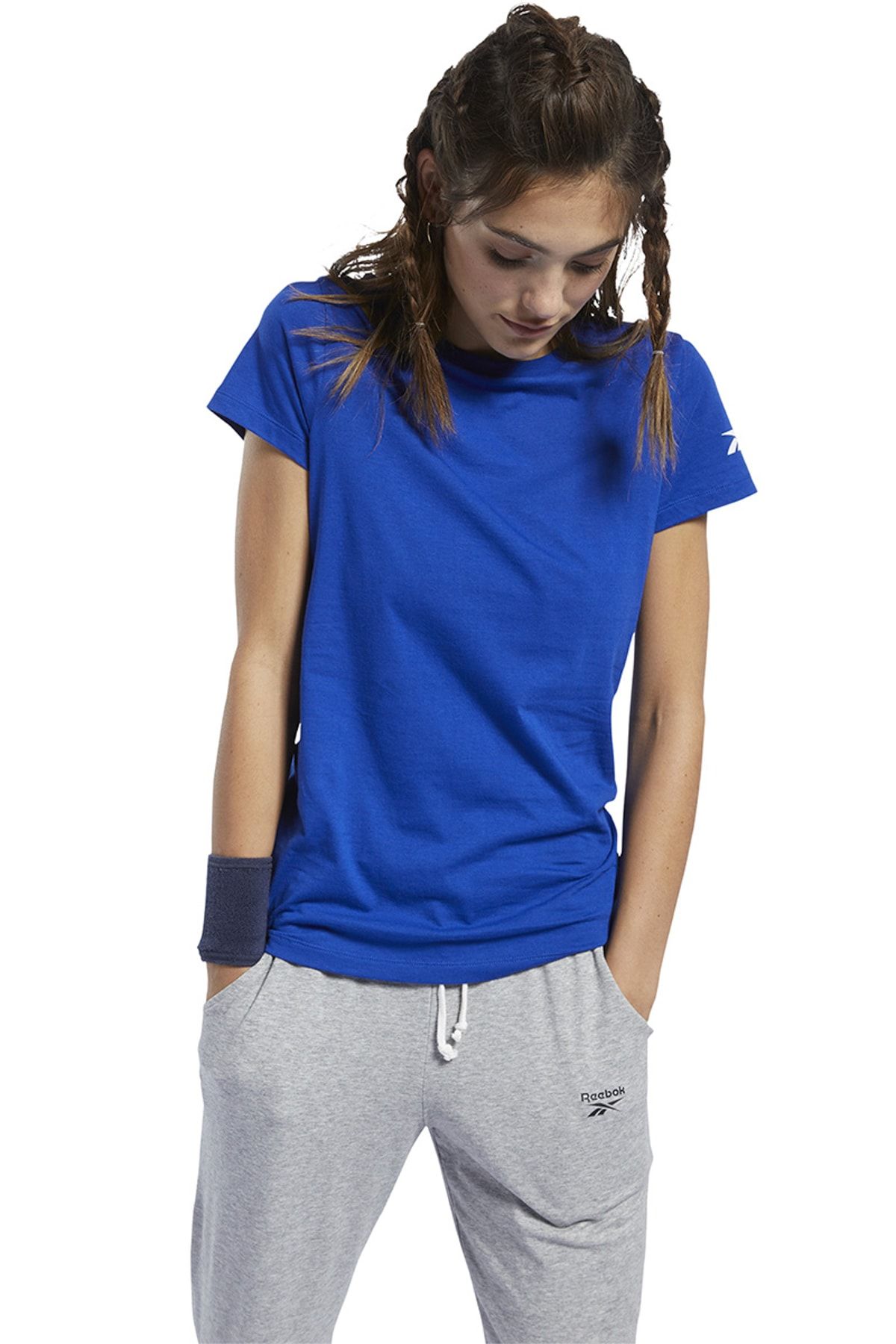 Reebok Workout Comm Kadın Mavi Günlük T-Shirt  FQ6640