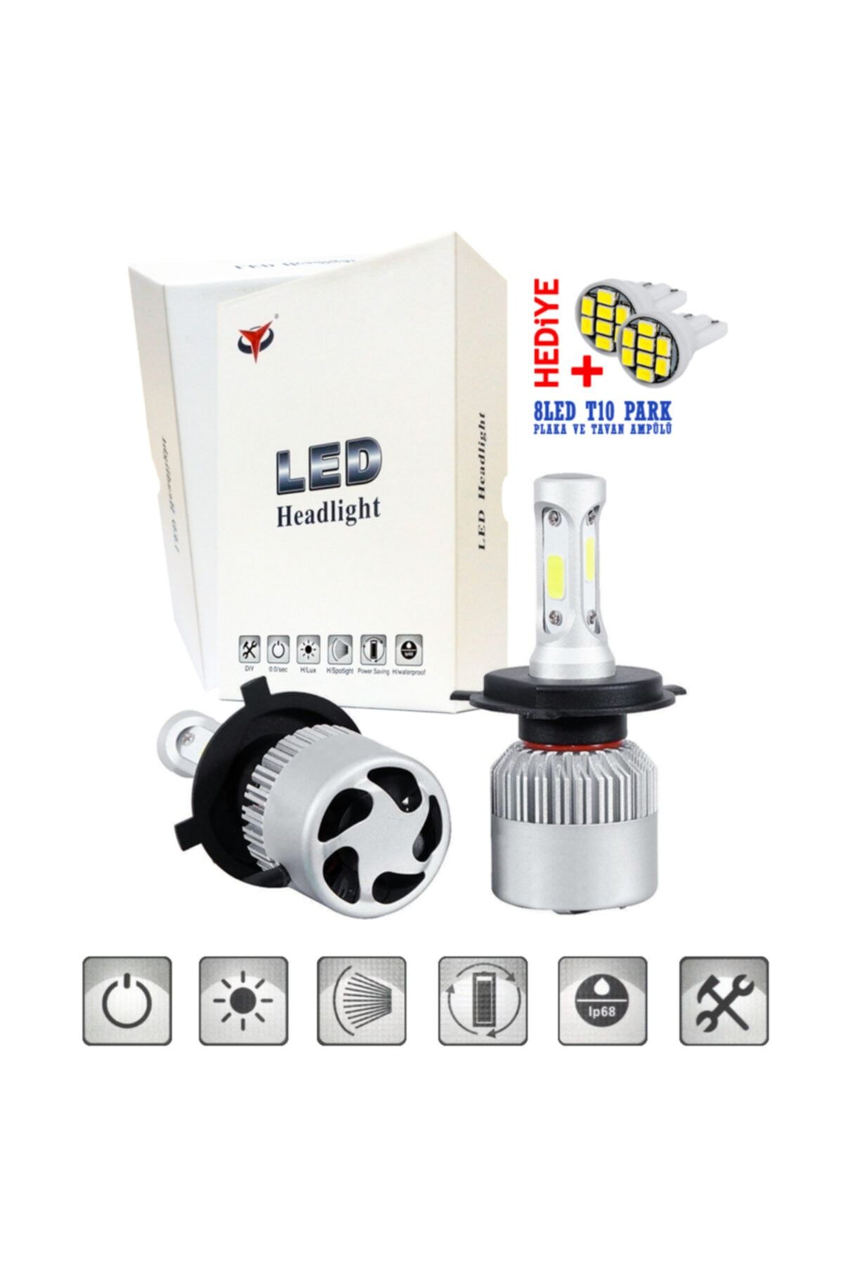 c9 led zenon h4 s2 cob led xenon far 8000lm fiyati yorumlari trendyol