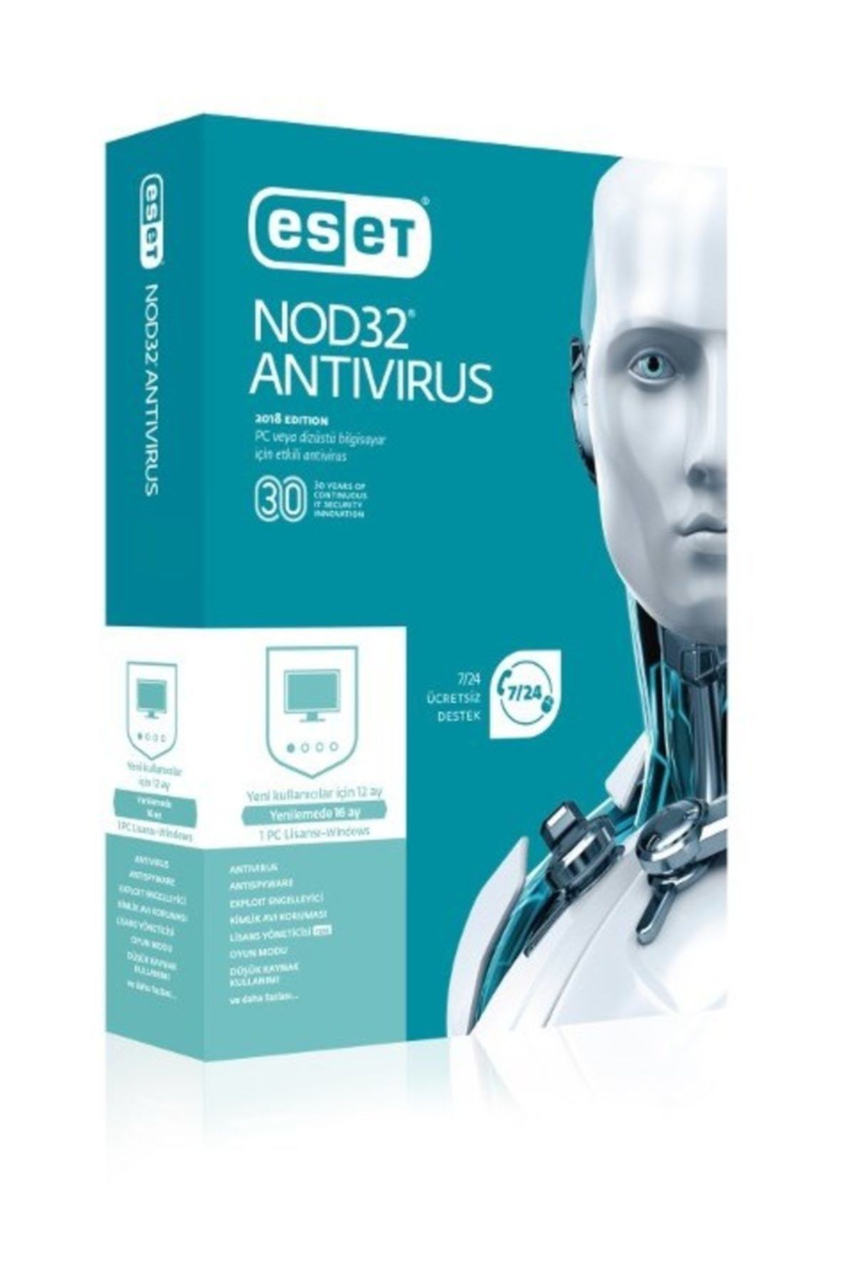 ESET Nod32 Antivirüs V10 1 Kullanıcı 1 Yıl Kutu