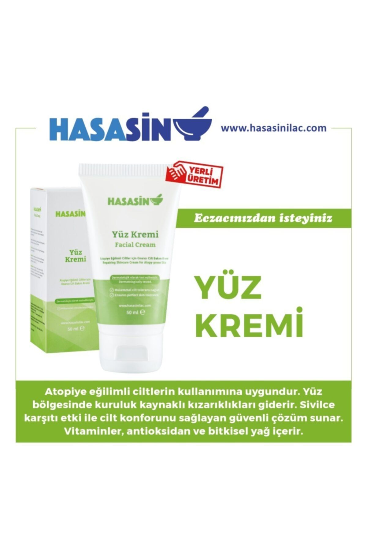 hasasin ilac atopiye egilimli ciltler icin yuz kremi 50 ml fiyati yorumlari trendyol