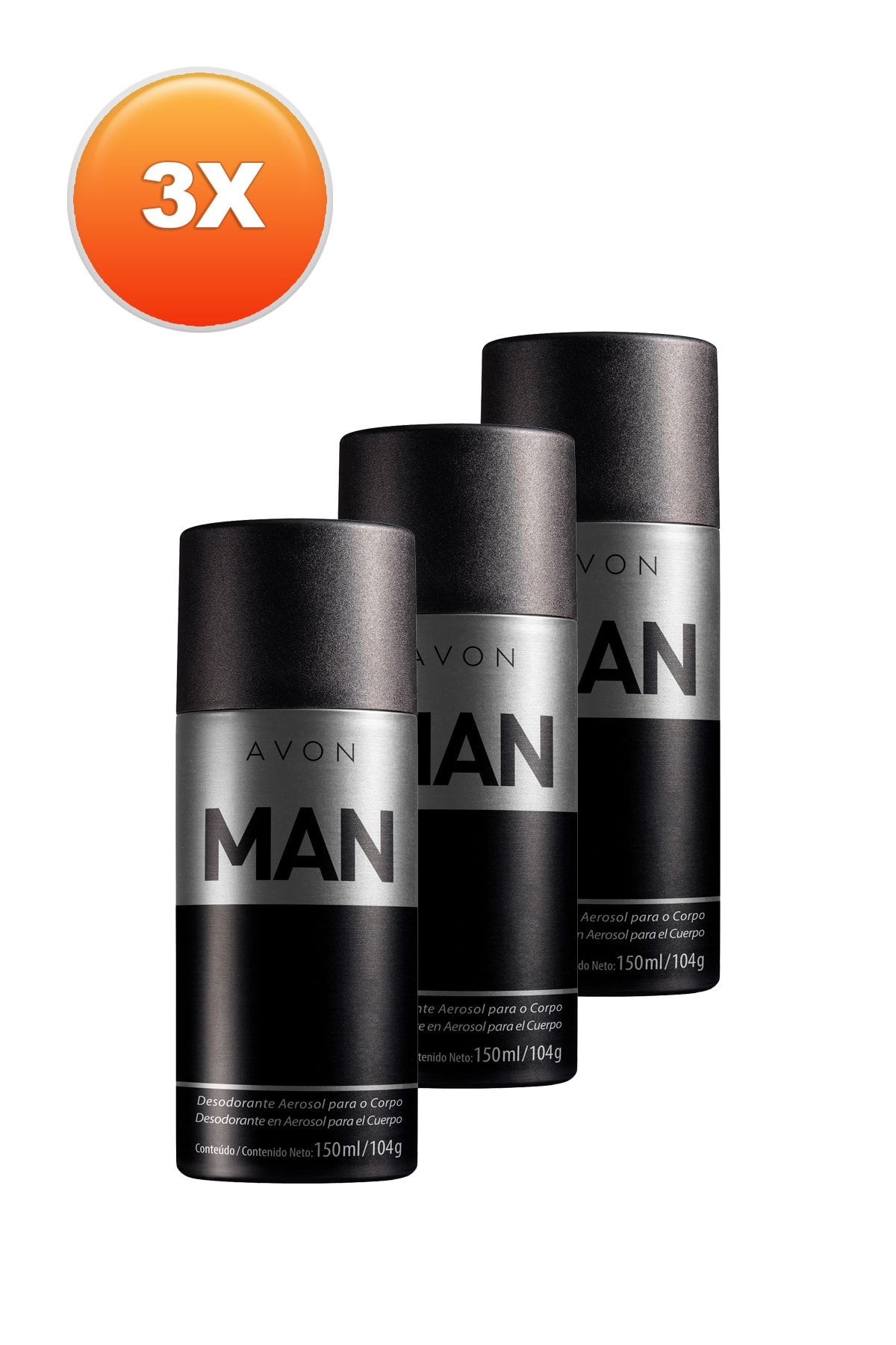 AVON Man Erkek Deodorant 3'lü Set 5050000101349