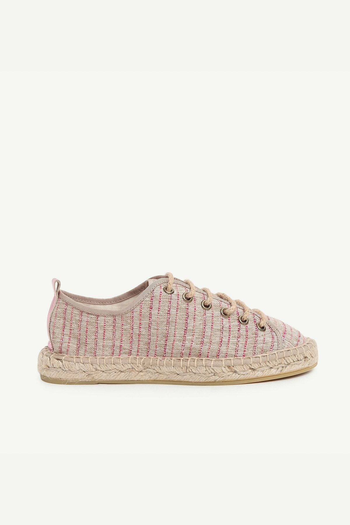 Yargıcı Kadın Pembe Kumaş Espadril 0YKAY4021X