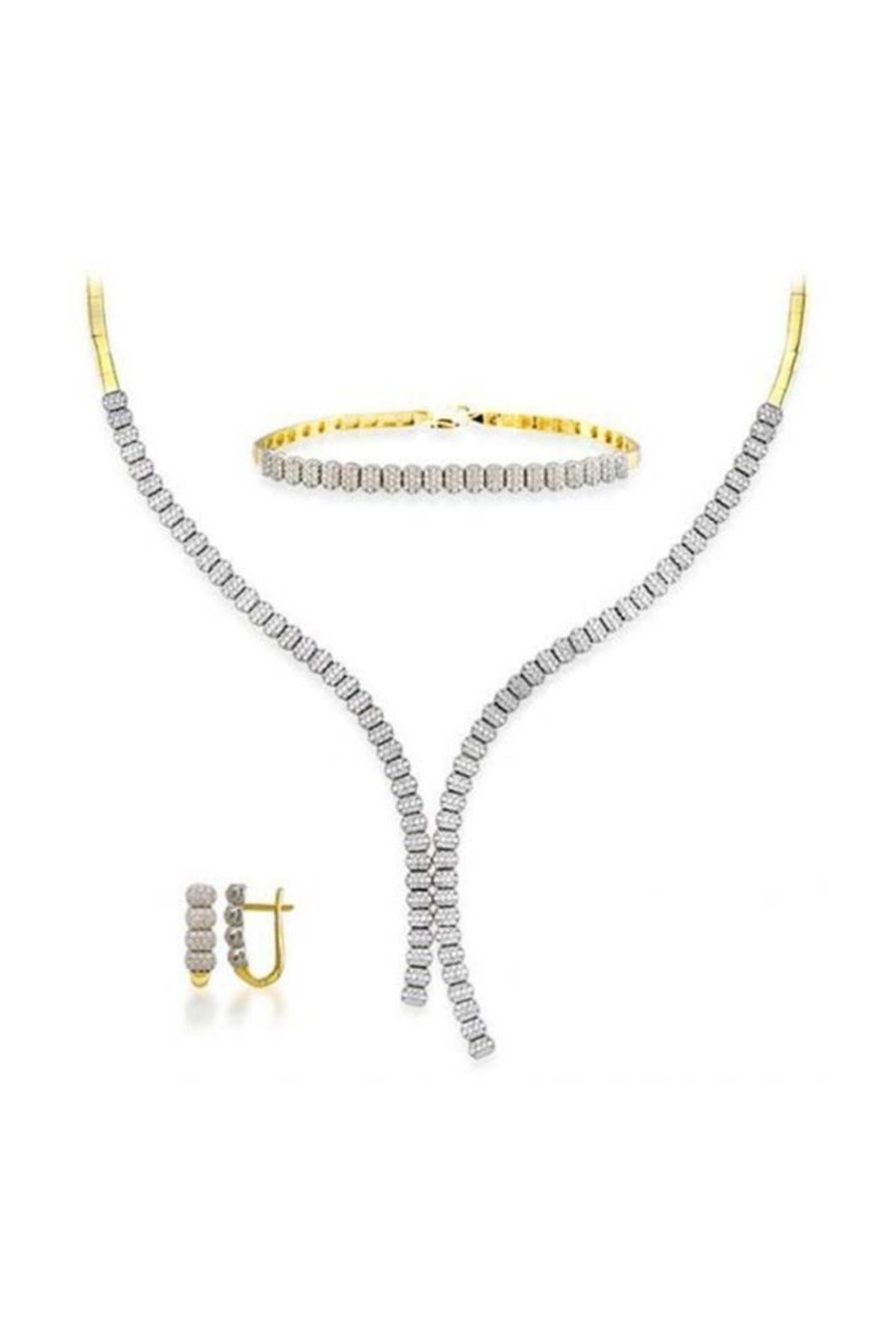 BİLEZİKHANE Salkımlı Takım 33,00 Gram Iki Renk 14 Ayar Altın