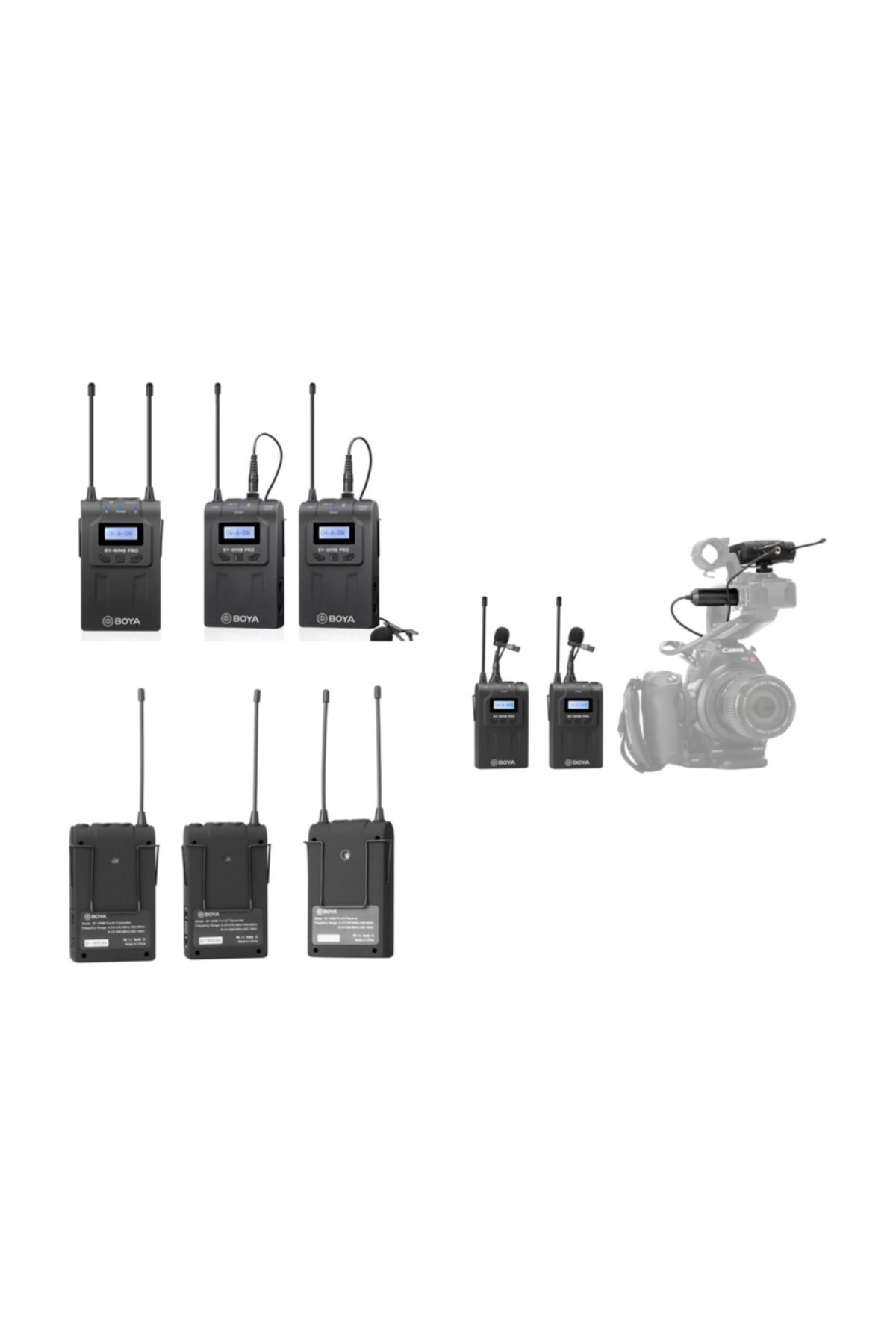 BOYA Slr Makinalar Için Wm8 Kablosuz Ikili Yaka Mikrofonu