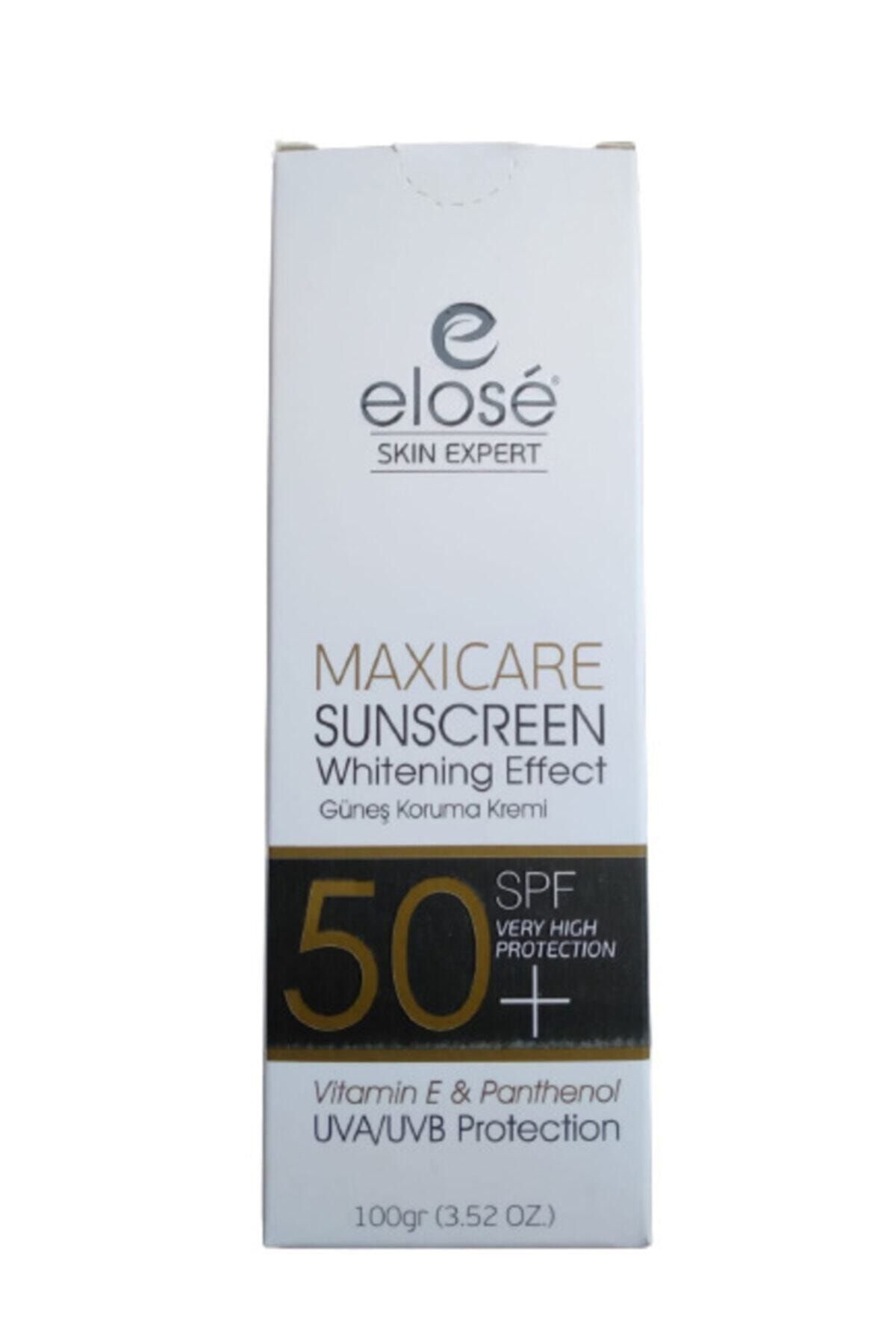 Elose Lekelere Karşı Etkili Maxicare Sunscreen Güneş Koruma Kremi 50 Spf+vitamin E &panthenol