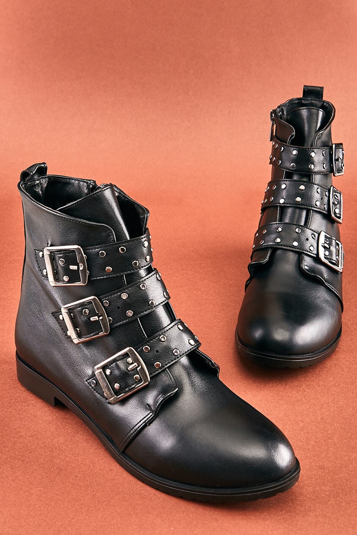 Bambi Siyah Kadın Bot & Bootie K0533881409