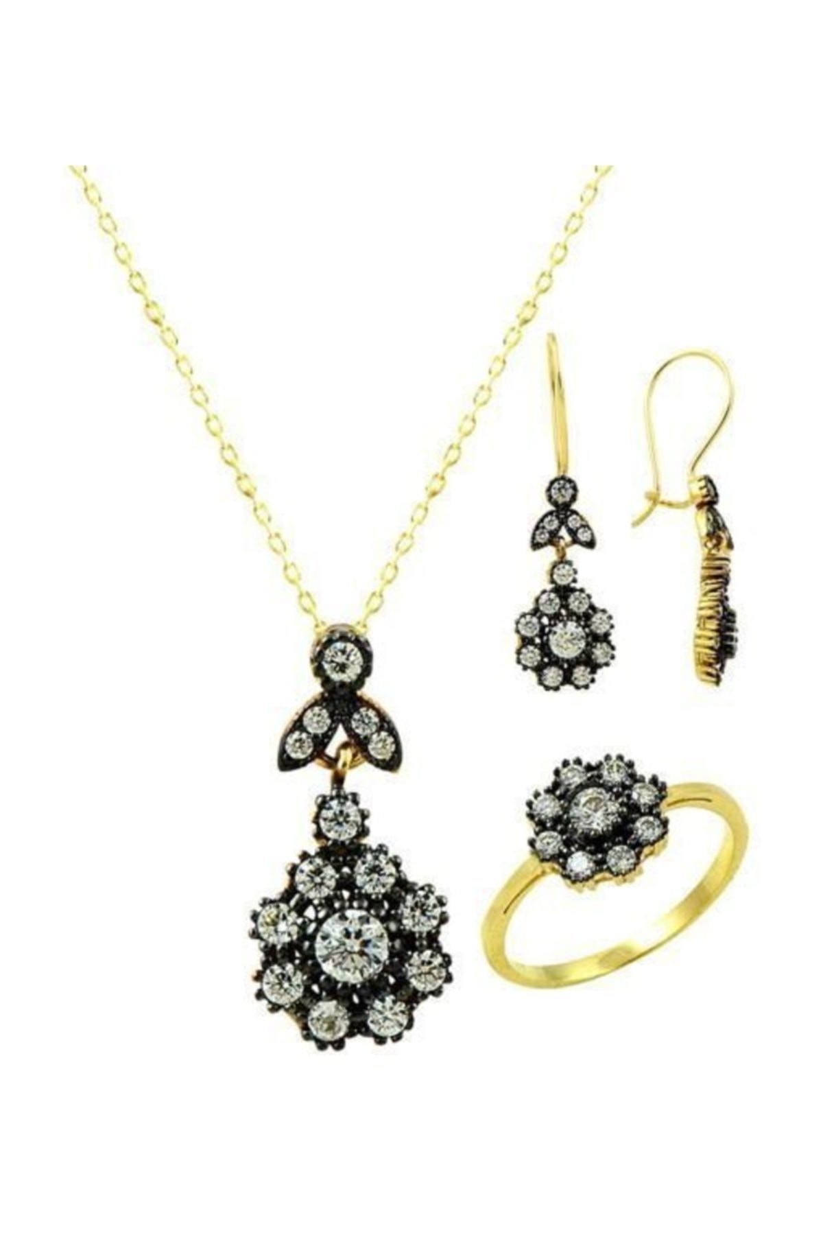 BİLEZİKHANE Üçlü Set Papatyalar 7,94 Gram 14 Ayar Altın