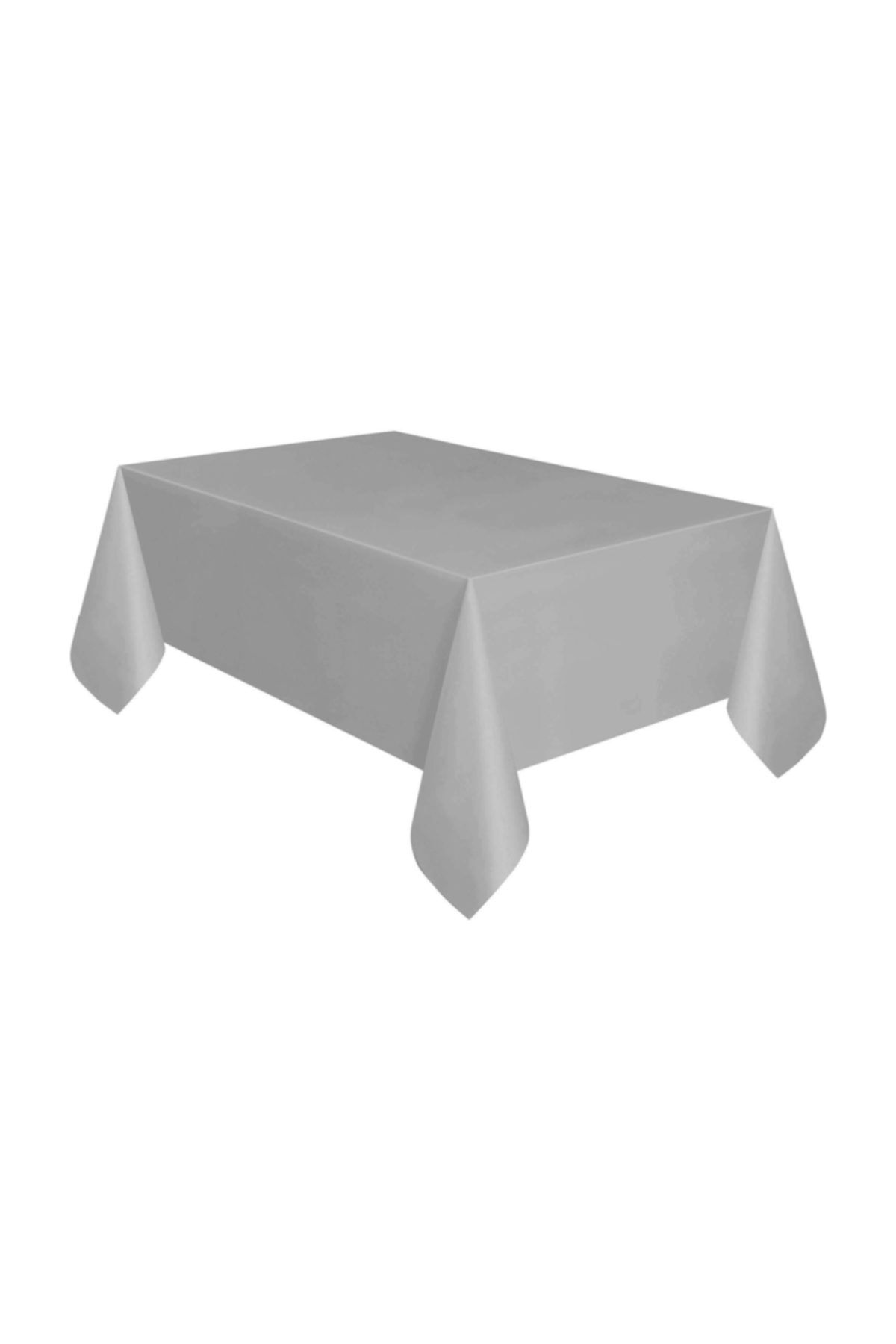 Partioutlet Plastik Gümüş Masa Örtüsü 120*180 Cm