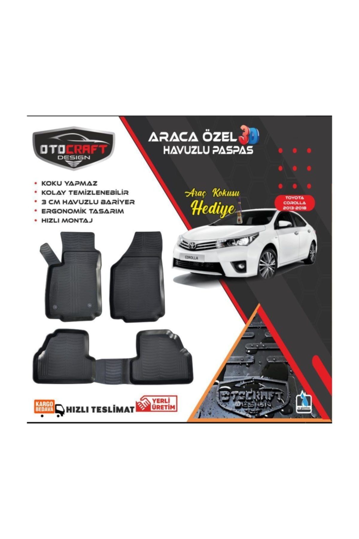 toyota corolla 2013 2018 3d havuzlu paspas fiyati yorumlari trendyol