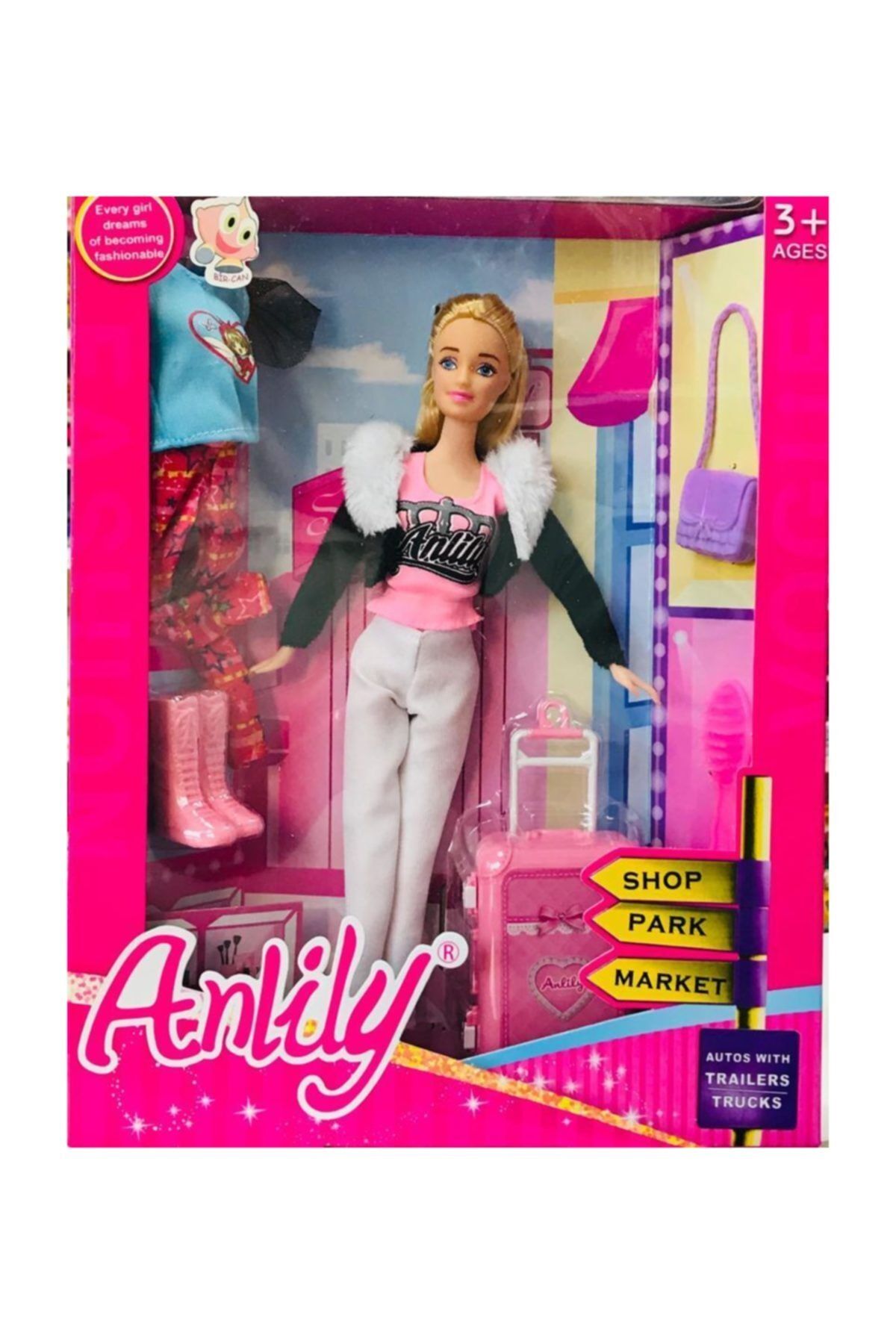 bircan oyuncak anlily barbie tarzi turist aksesuarli bebek yedek kiyafetli 30 cm fiyati yorumlari trendyol