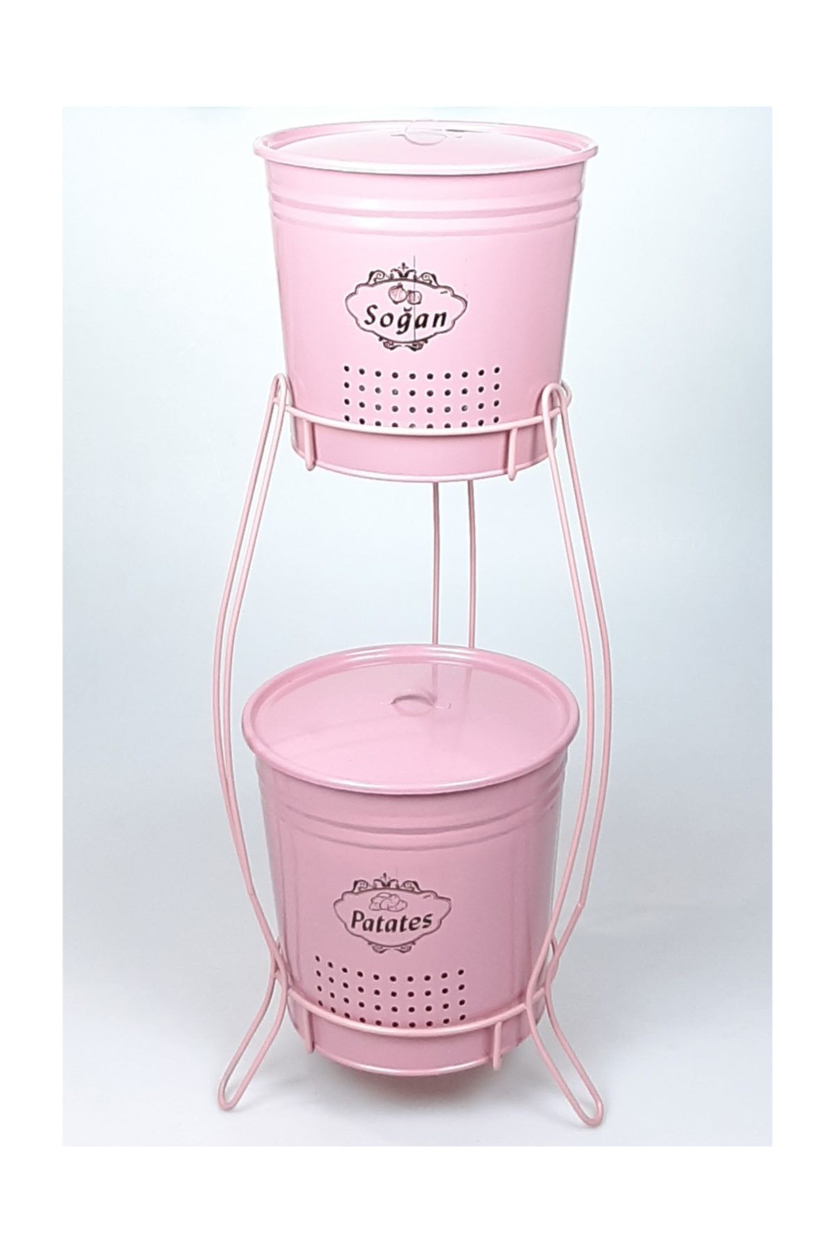 betsy patates sogan sepeti 2 katli metal patates soganlik pembe fiyati yorumlari trendyol