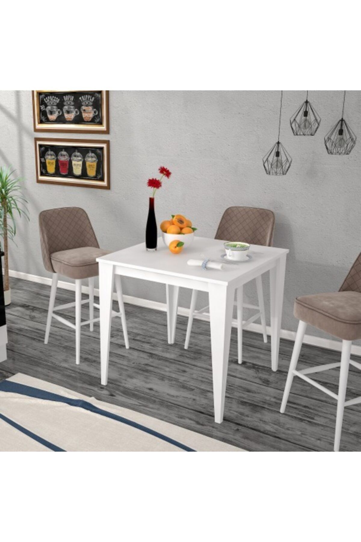 rivaistanbul flora masa 70x70 cm beyaz fiyati yorumlari trendyol