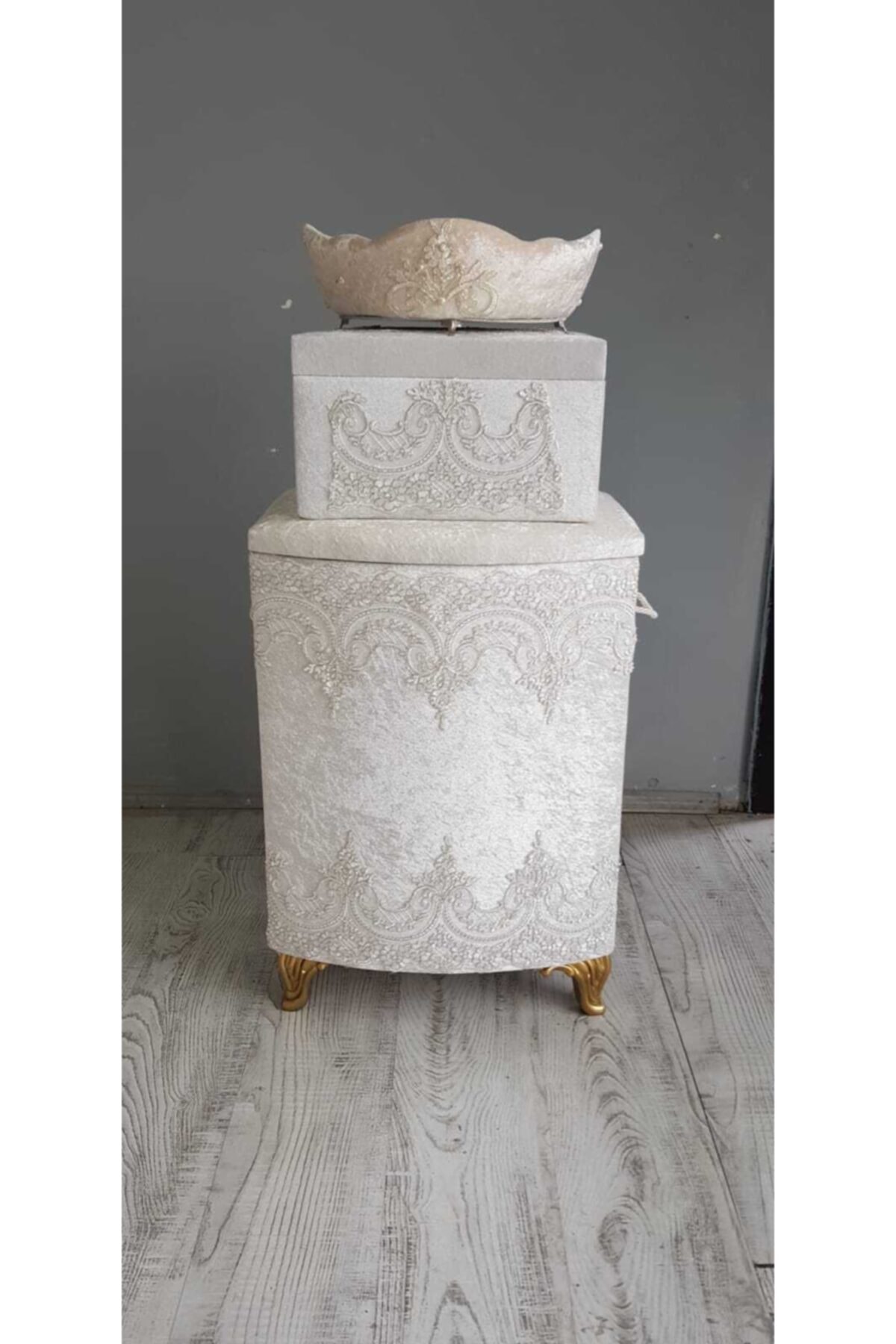 moddi home Moddı Kadıfe Takım Kırlı Sepetı