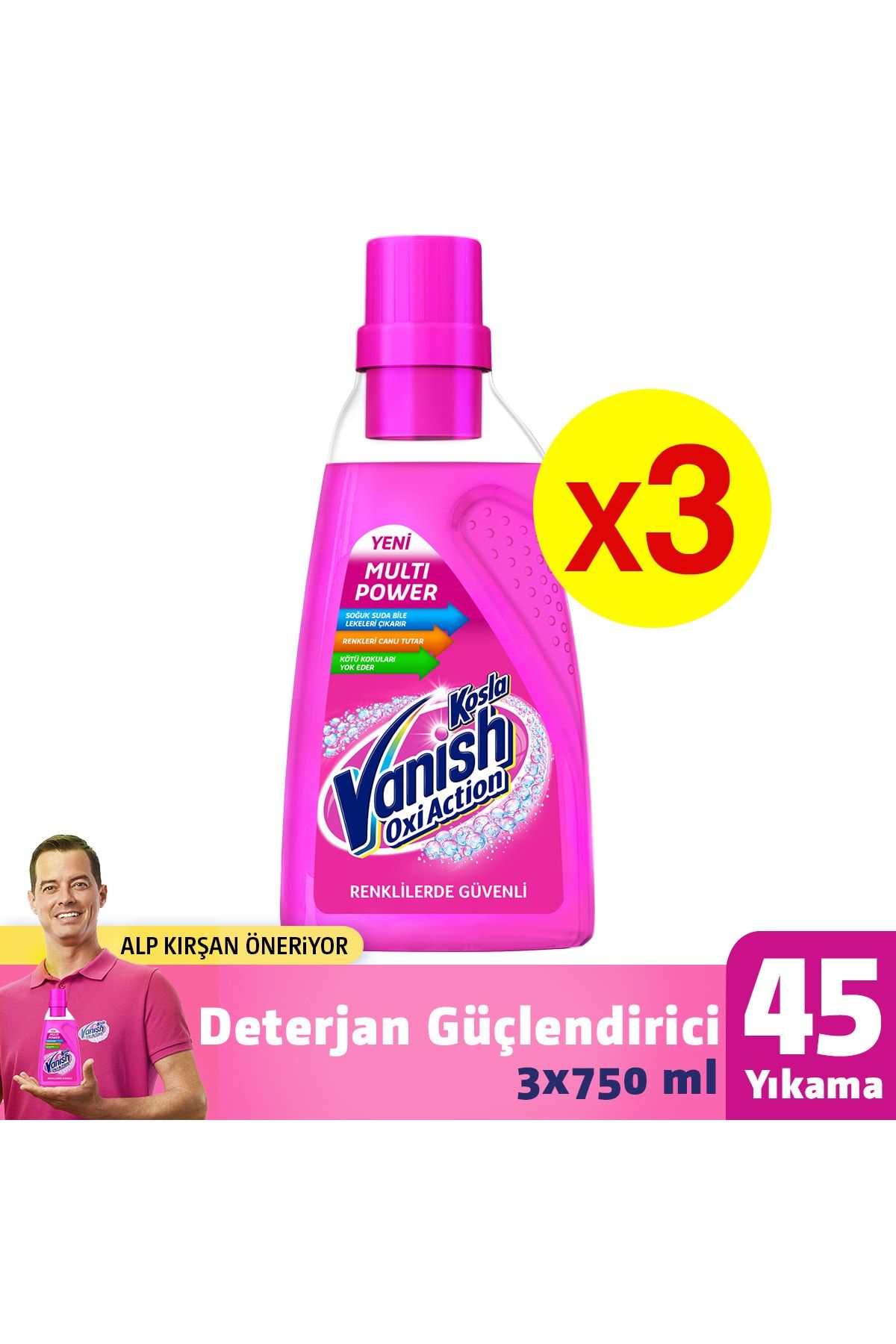 Vanish Multipower Leke Çıkarıcı & Deterjan Güçlendirici 3 X750 ml