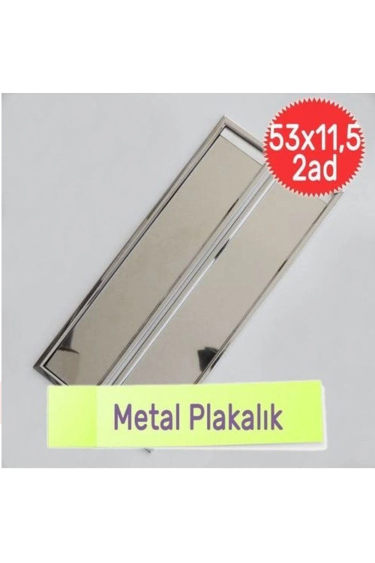 Z Tech Metal Krom Plakalık Altlığı Paslanmaz Çerçeve Koruyucu 2’li