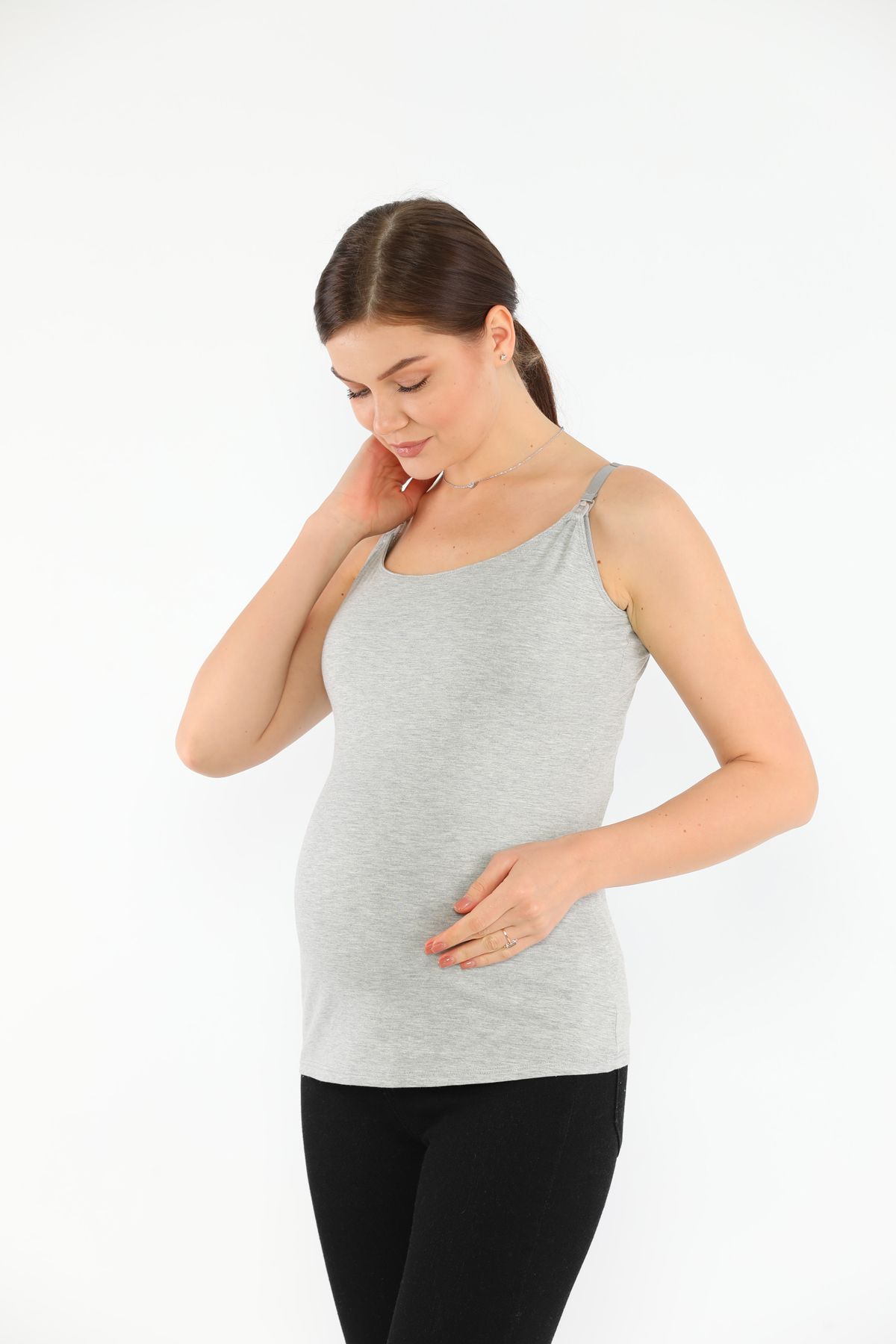 MEGHAN L.A Maternity Flexible Soft Cotton Breastfeeding Undershirt