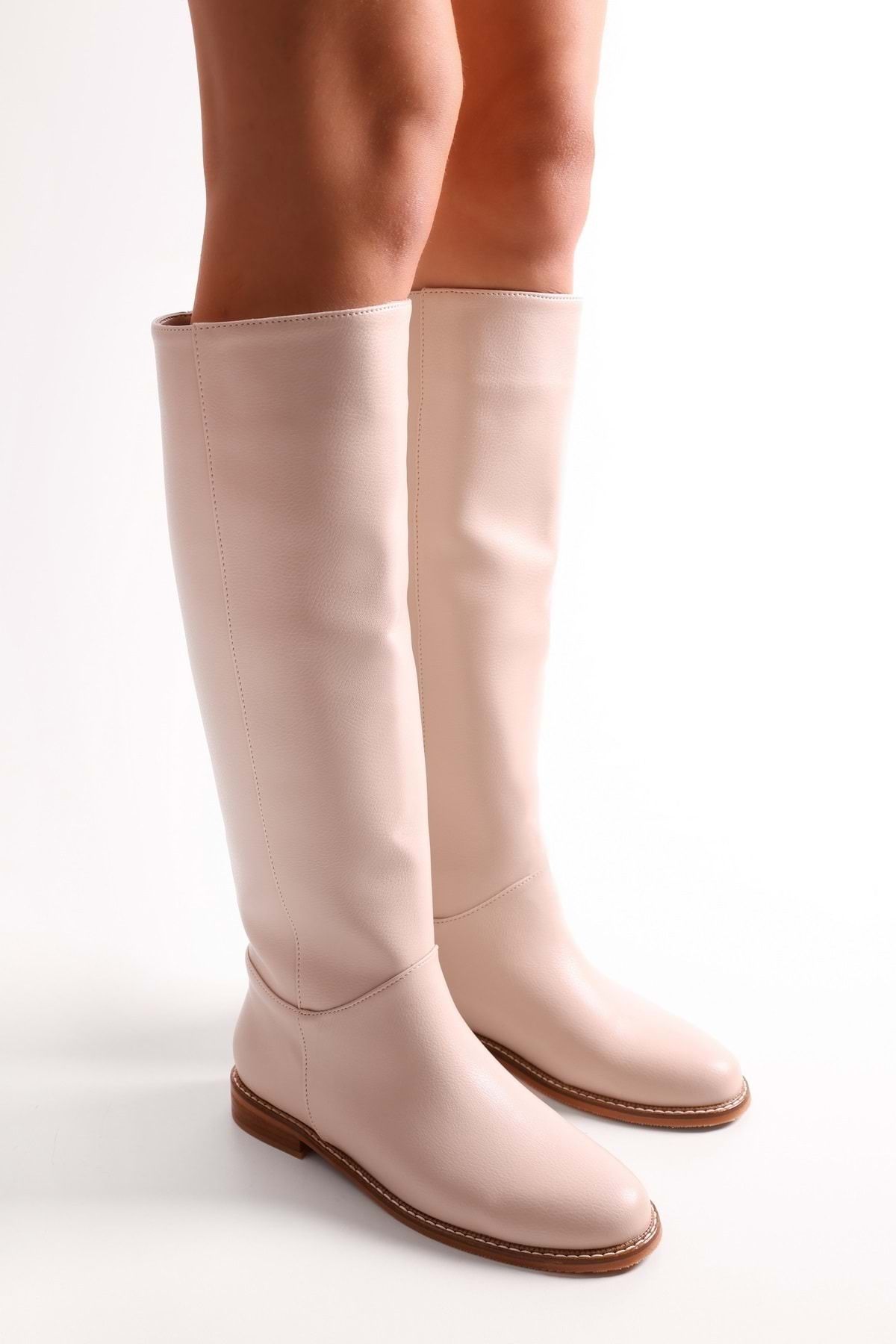 Beige riding best sale boots