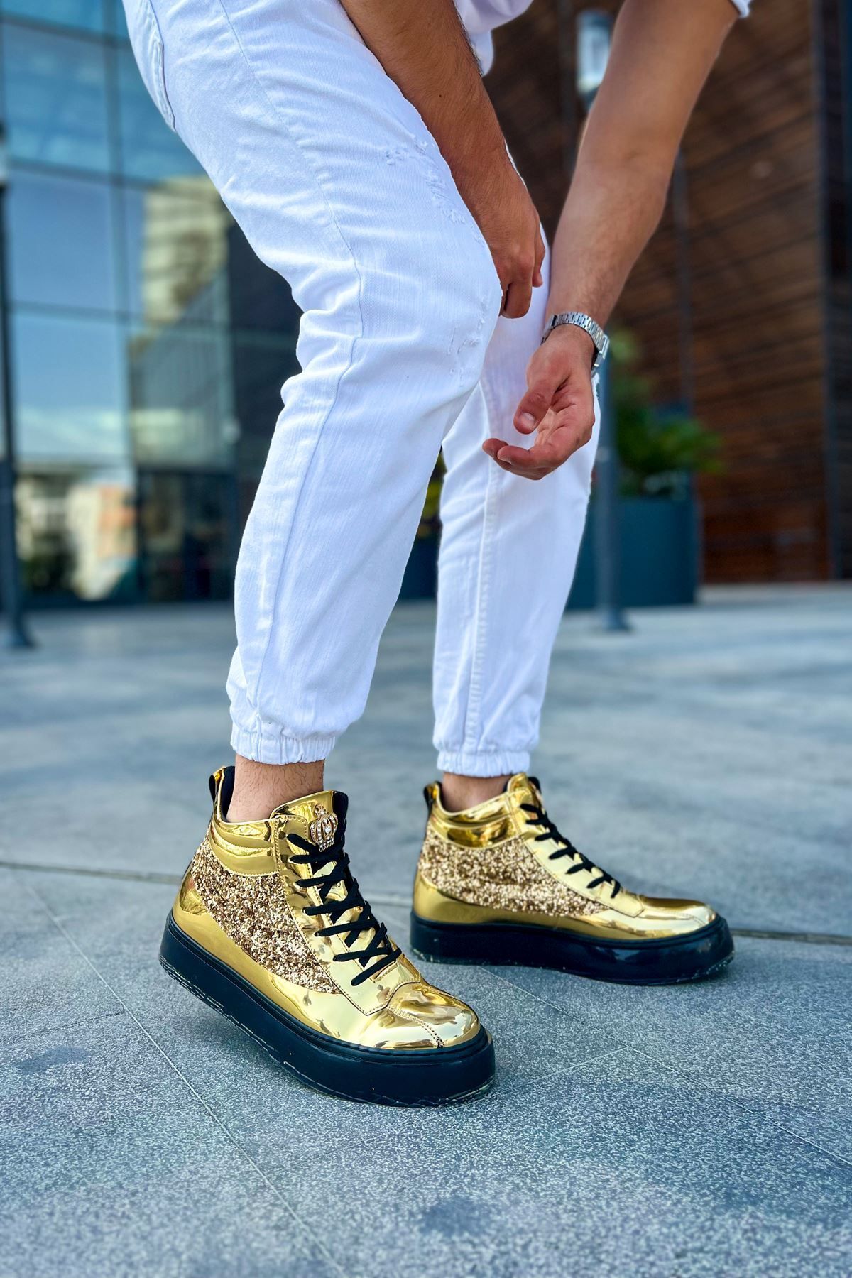 Teal and new arrivals gold shoes