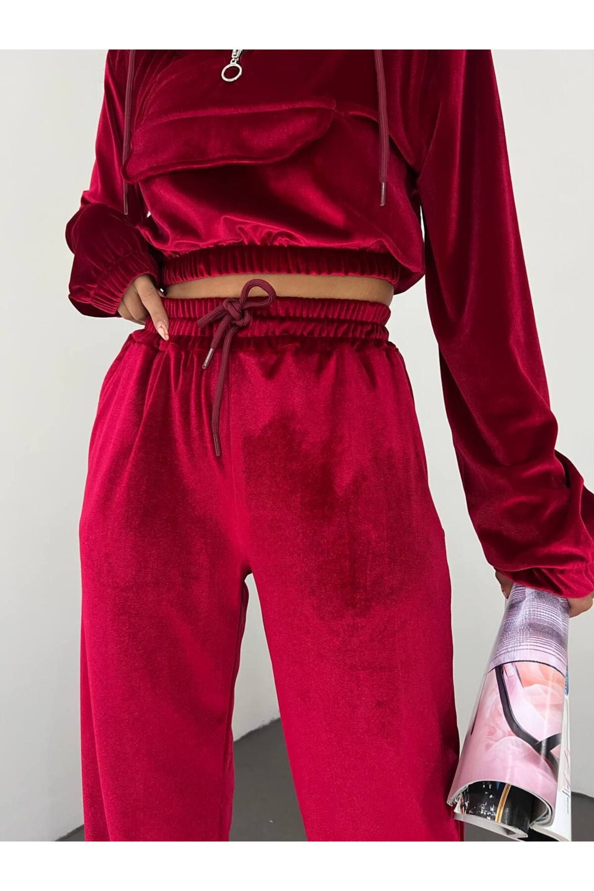 Velvet two piece tracksuit store