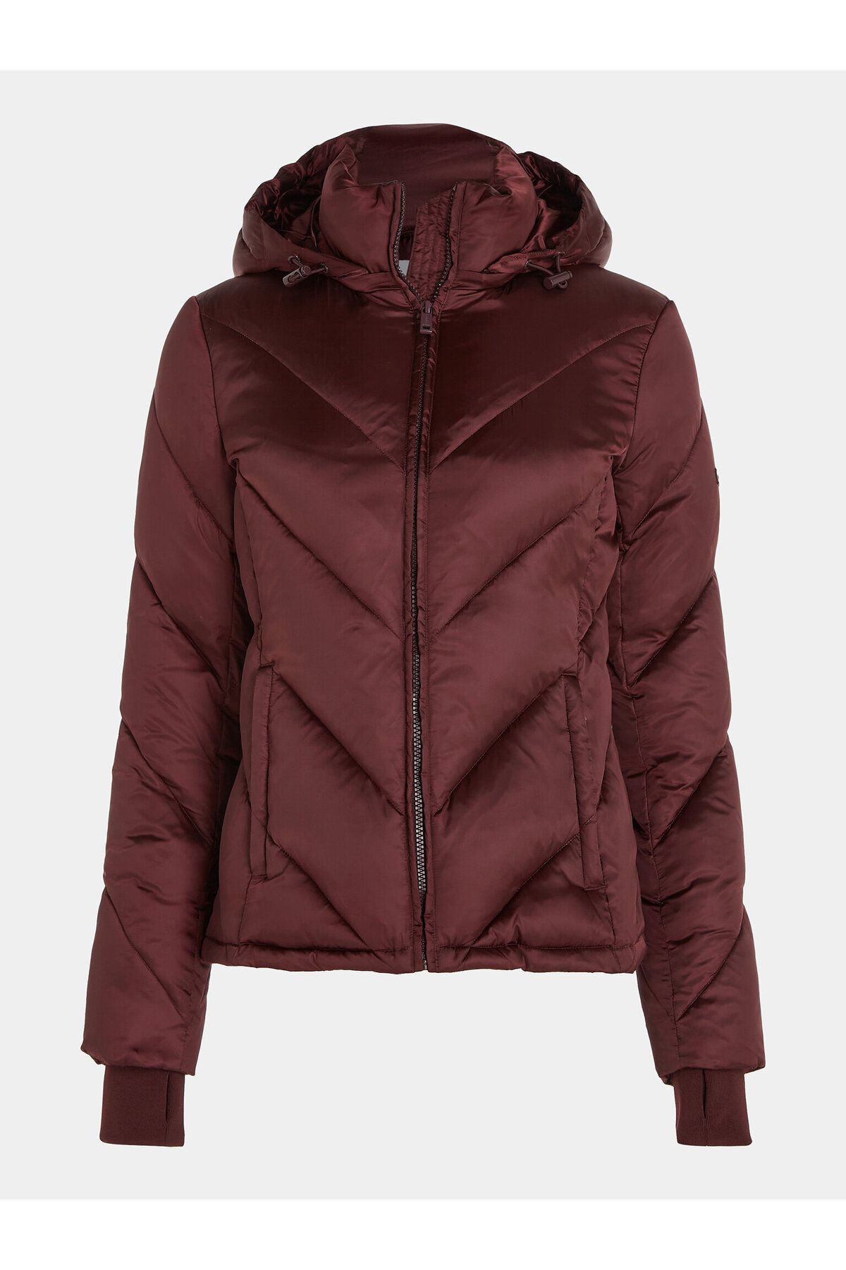 Calvin Klein Burgundy - Winter - Jacket - Relaxed fit Trendyol