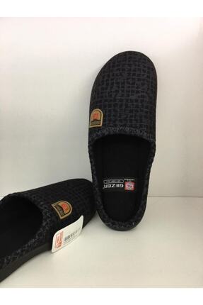 Erkek Siyah Kışlık Ev Terliği (Desen Değişkendir) Image 1
