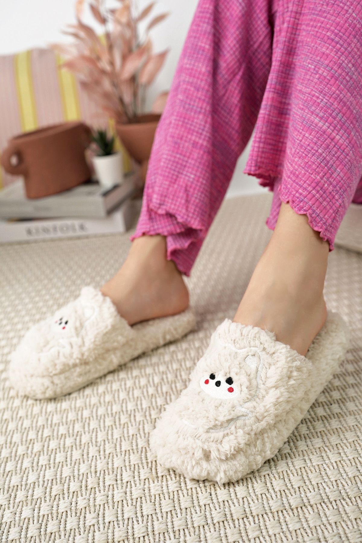 EDS Shoes Women s Daily Wearable Plush Fluffy House Boots House