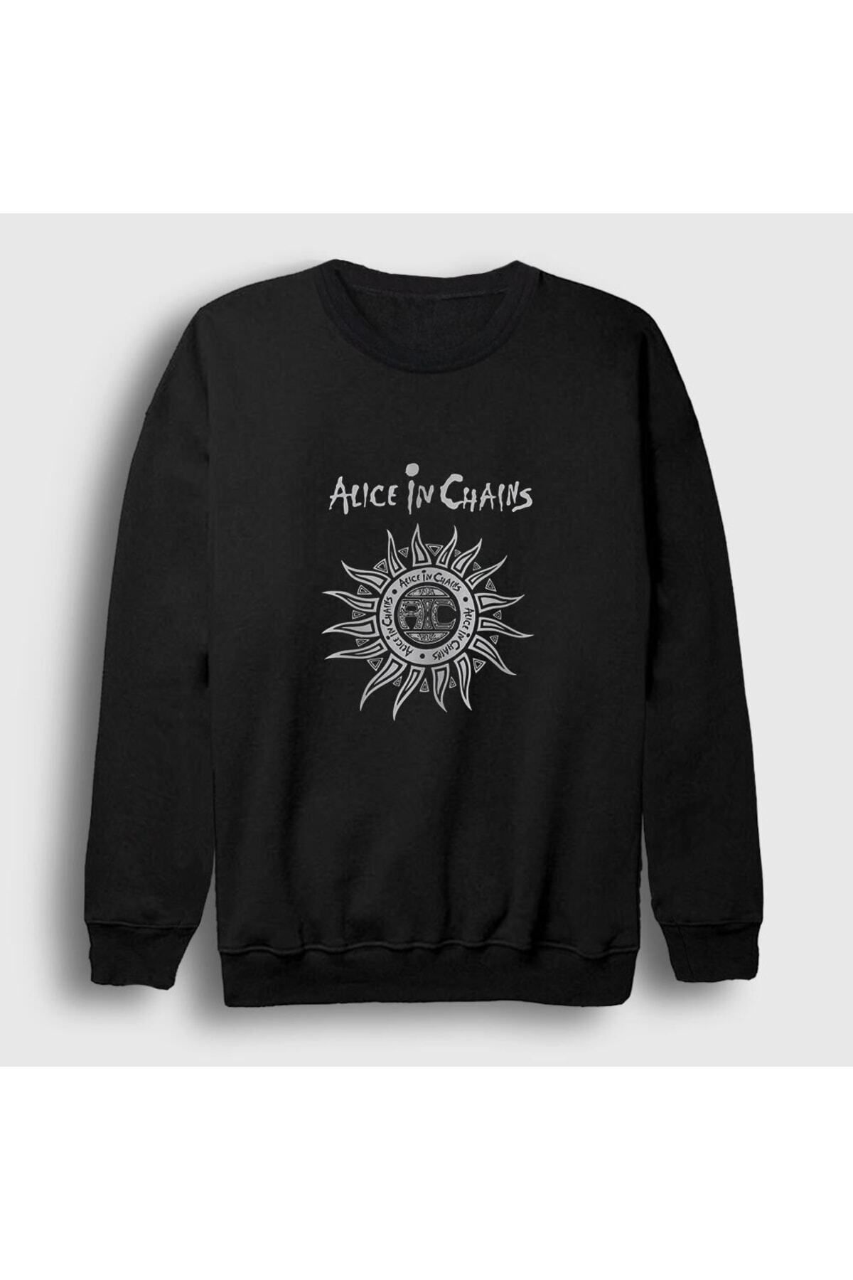 ZOKAWEAR Unisex Black Gray Alice In Chains Sweatshirt 7635tt