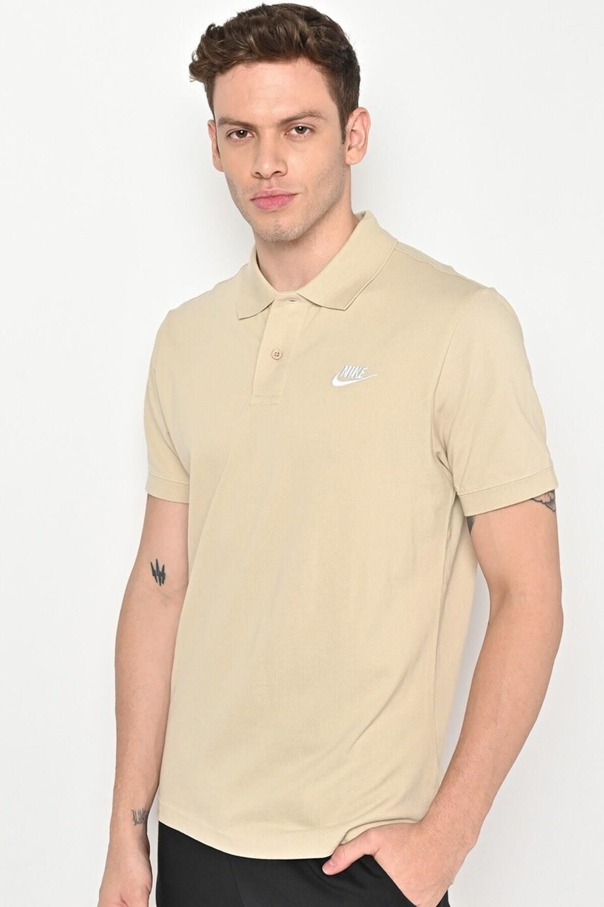 Nike Sports T Shirt Beige Regular fit Trendyol