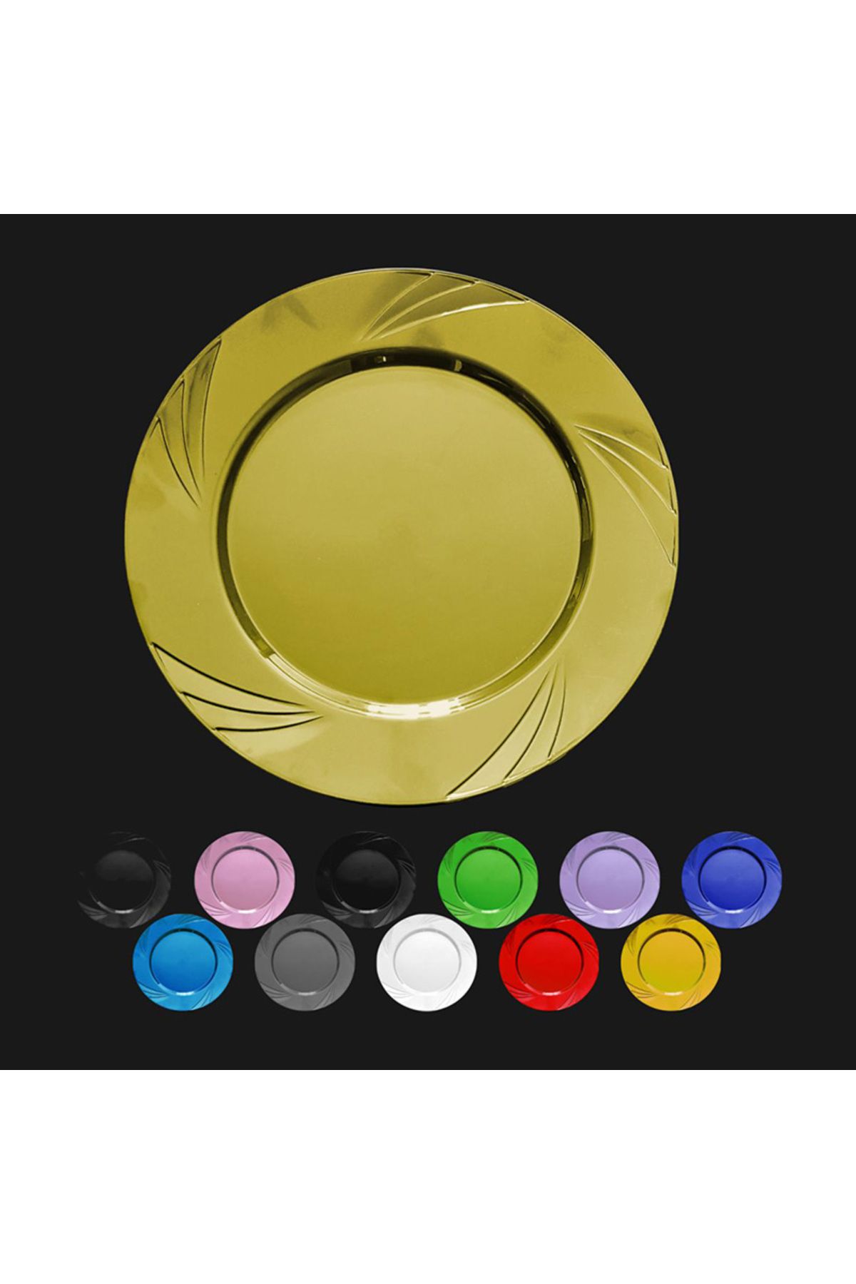 14S s Plastic Plate Hard Luxury 22 cm Gold Trendyol