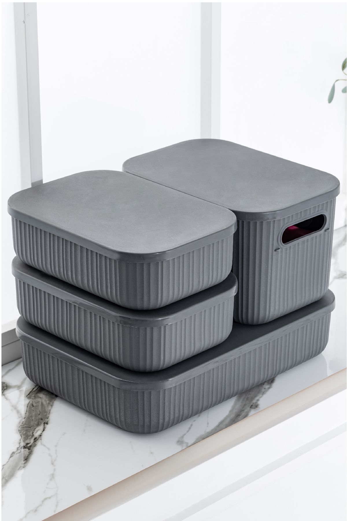 Grey storage boxes with on sale lids