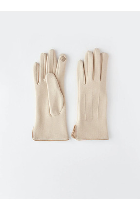 Süet Görünümlü Kadın Eldiven Akıllı Telefonlara Uyumlu Image 1