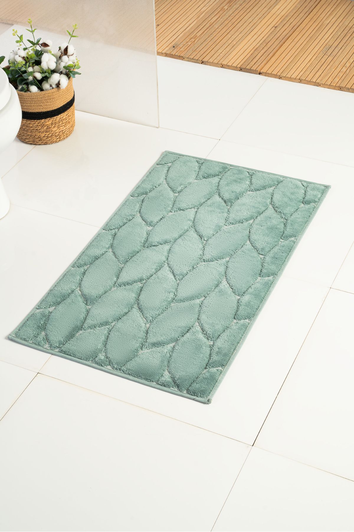 Moda Dekor Bathroom Mat Green 1 Trendyol