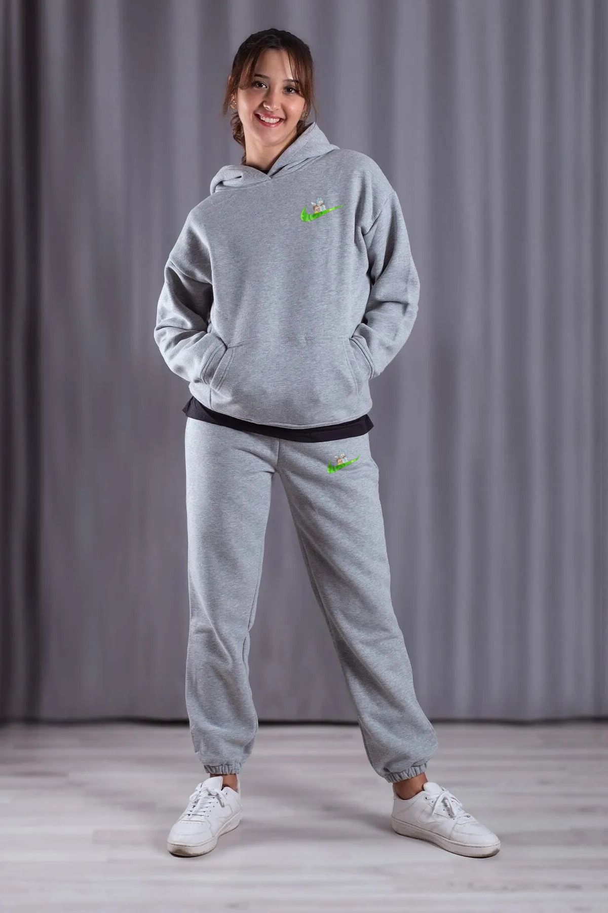 Grey nike tracksuit shop sweatshirt