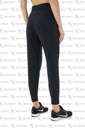 Bliss Luxe Mid Rise Dri-Fit Siyah Kadın Eşofman Altı Image 7