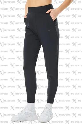 Bliss Luxe Mid Rise Dri-Fit Siyah Kadın Eşofman Altı Image 6