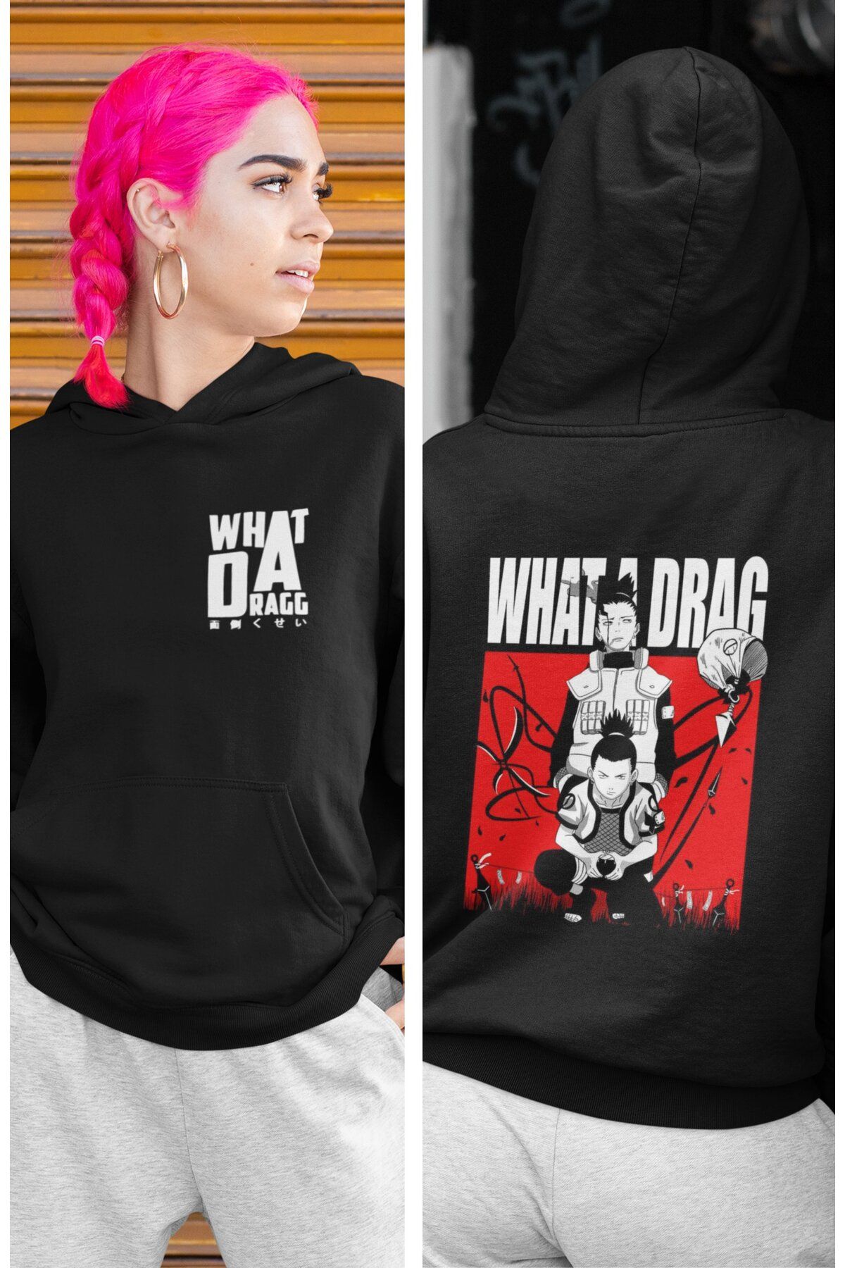 Fuddy Moda Naruto Shikamaru Back Printed Hoodie Sweatshirt Unisex
