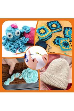 20 Adet 9 cm Boyutlarında Karışık Plastik Yün Iğne Image 1