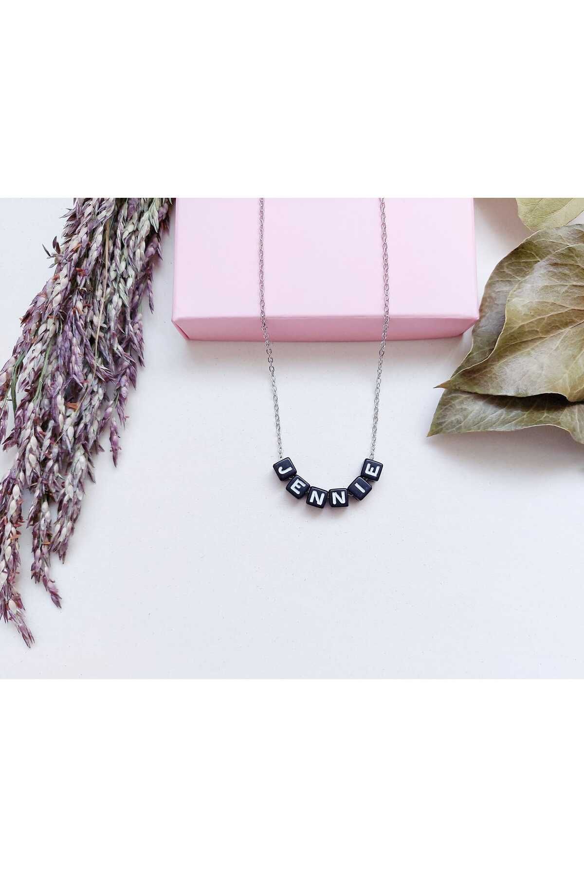 Black shop pink necklace