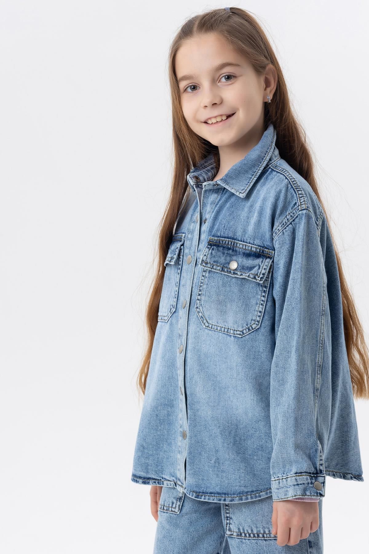 Girls denim shop jacket age 8