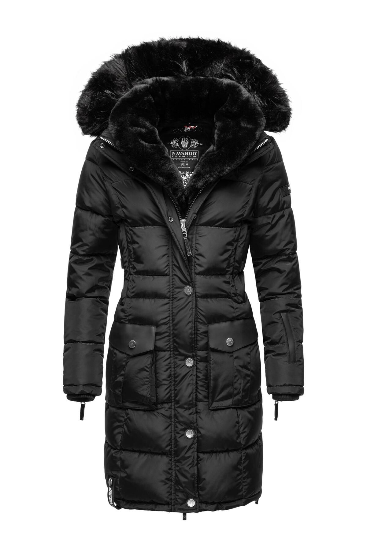 Navahoo Coat Black Puffer Trendyol