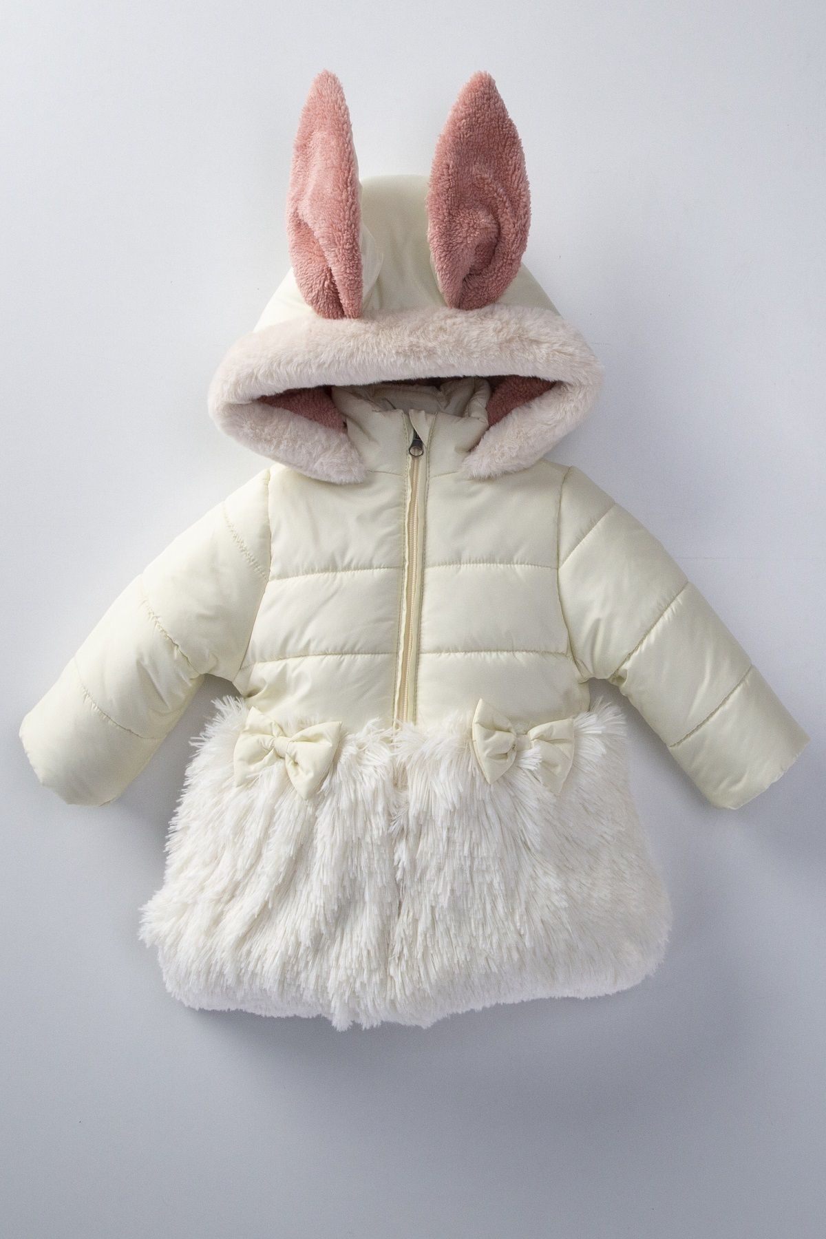 POD UM G Y M Cute Soft Fabric Bow Detailed Rabbit Ears Gilded