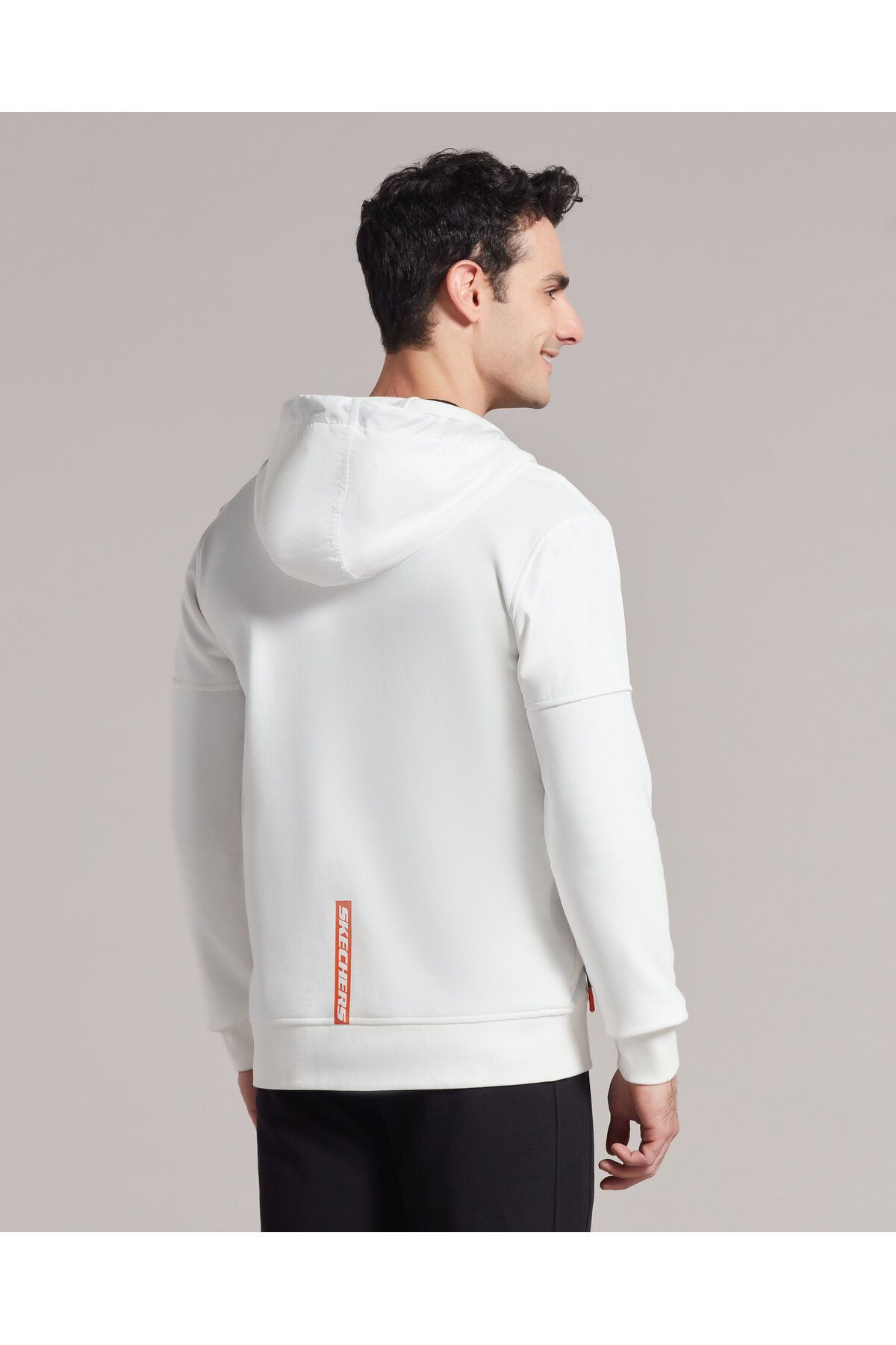 Skechers M Lw Fleece Pop Up Detailed Full Zip Hoodie Sweatshirt